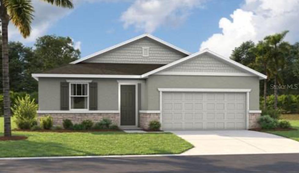 Under Construction. **Take advantage of special financing + Flex Funds on quick move-in homes** This beautiful Tarragon floorplan boasts an upgraded "C" elevation and features an eye catching 8' exterior doorway. The kitchen is highlighted with preeminent quartz countertops, upgraded 42" cabinets, and stainless GE dishwasher, microwave and stovetop. Contemporary 7"x22" wood grain tile adorns the entry way, great room, kitchen and bathrooms! You'll enjoy Florida living at it finest with double sliding doors which open to an upgraded extended covered lanai. Smart thermostat, deadbolt, garage opener and video doorbell highlight this chic slate plan your sure to love! * SAMPLE PHOTOS Actual homes as constructed may not contain the features and layouts depicted and may vary from image(s). **Options may vary by community, so see your sales associate for details. These offers are available for select homes on a first-come, first-served basis.