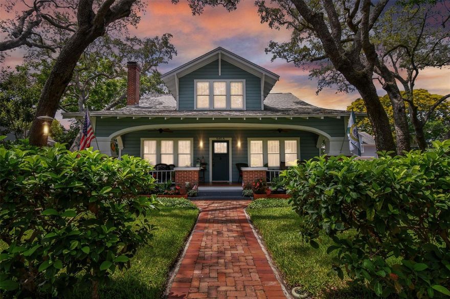 Looking for a fabulous place to call home – look no further!  In the heart of downtown Dunedin, with all its restaurants, breweries, shopping, marina, plus a local hospital and Pinellas trail, this home has all the wows! Located 2 blocks from Downtown on the highly desirable brick front Scotland street, with a 1923 craftsman built main home on nearly ½ acre, an income producing certified airbnb with proven track record, a second Airbnb currently used for visiting family – and can easily can be an in-law suite – this stunning compound is a rare find.  The 100 year old, 2 story main home has a captivating full front porch, perfect for sitting and entertaining or enjoying a good book.  Once inside you will find beautiful hardwood floors, and as you meander your way through take notice of the dining room with old world custom built in cabinetry plus a gourmet kitchen with top of the line appliances.   Additional rooms on the first level include the master bedroom, family room, home office and a reading room.  There is plenty of room for large gatherings to enjoy.  Upstairs are three additional bedrooms and a large full bathroom with claw tub and shower.  The second building on property contains a 3-car garage plus 2 fully furnished apartments ~ each with 1 bedroom and 1 full bath.  The first floor apartment has a full kitchen and stackable washer/dryer and the second floor apartment offers a kitchenette with hot plate and full washer and dryer.  The fully fenced backyard offers a beautiful brick pavered path and patio plus an outdoor kitchen.  There is plenty of room for a pool if you desire.  As mentioned previously this property is certified with the city for short term rentals with owner occupancy -allowing for bed and breakfast and Air BnB – this certification does stay with the property.  The city does conduct periodic inspections.  Records are available for serious buyers.  Other avenues of income for this property have been the use of the grounds for both commercials and movies that have been filmed in this beautiful community ~ including RADAR the Bionic Dog.  This unique & special property is not to be missed. Property also listed under ResidentialIncome U8213310
