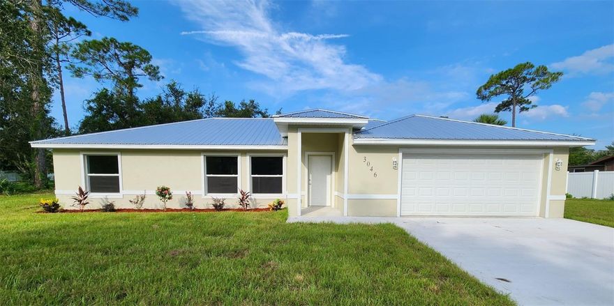 BRAND NEW HOME -  OPEN FLOOR PLAN PLUS A LARGE FAMILY ROOM PLUS A 50 YEAR METAL ROOF. THIS BEAUTIFUL HOME IS SITUATED ON AN OVERSIZED LOT 120 X 125. THIS GIVES YOU PLENTY OF ROOM TO PARK AN RV OR A BOAT. THE THREE BEDROOM TWO BATH HOME HAS AN OPEN FLOOR PLAN WITH GRANITE COUNTER TOPS, STAINLESS STEELE APPLIANCES AND PLENTY OF KITCHEN CABINETS. THE LARGE AND LOVELY GRANITE BREAKFAST BAR IS A FOCAL POINT OF THIS OPEN FLOOR PLAN. THERE ARE CEILING FANS IN EVERY ROOM. THE INSIDE LAUNDRY IS CLOSE TO THE GARAGE AND THE KITCHEN AND FEATURES A MOP SINK. LIFETIME VINYL PLANK FLOORING IN ALL ROOMS EXCEPT THE BEDROOMS, WHERE YOU WILL FIND LOVELY AND DURABLE CARPETING. CABLE TV HOOKUP IN EVERY BEDROOM, THE LIVING ROOM AND FAMILY ROOM. WALK IN AND SPACIOUS CLOSETS IN ALL BEDROOMS. SLIDING DOORS FROM THE FAMILY ROOM TO THE LARGE PATIO AND THE LOVELY BACK YARD. LOCATED IN AN AREA OF LOVELY HOMES. THIS HOME COMES WITH  A NEW SURVEY.