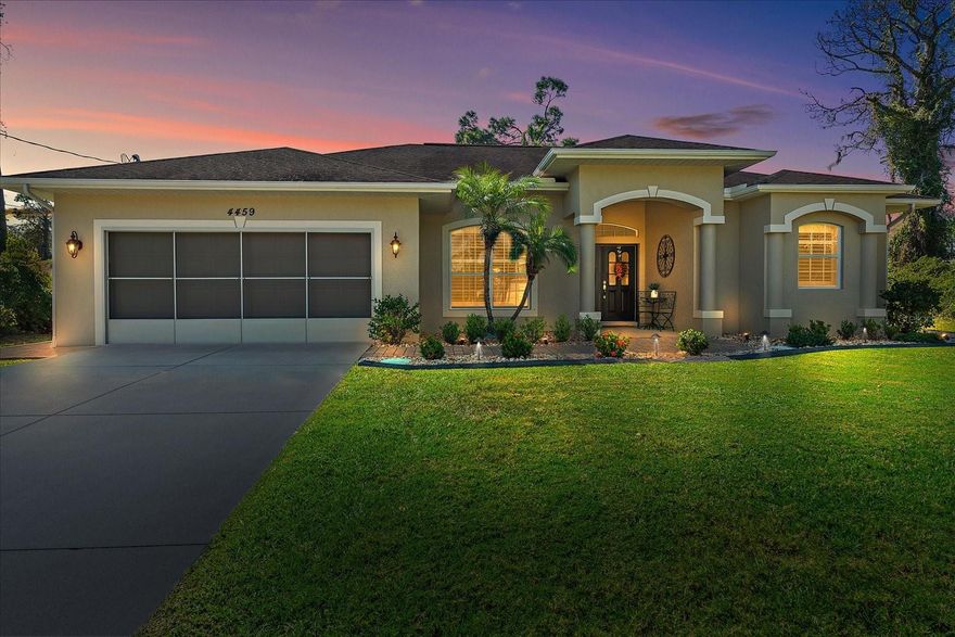 Stunning pool home nestled in a peaceful neighborhood of North Port. Natural light flows as you enter the spacious living areas. This home is the perfect combination of comfort and style.  The heart of the home is the kitchen, with ample storage space, that opens to the cozy dining and living spaces. Escape to the serene oasis of the screened-in pool area, where you can bask in the Florida sunshine or take a refreshing dip in the crystal-clear waters. The pool is the perfect spot for hosting summer gatherings or simply unwinding after a long day. Enjoy privacy in your backyard with a newly installed vinyl fence. This home features three bedrooms and two bathrooms, with an ideal split floor plan.  The bedrooms are designed with comfort in mind, and the addition of Bahama shutters adds a touch of elegance and functionality. Other notable features of this home include NEW exterior paint in 2022 and water heater in 2021. Easy access to major highways, commuting to surrounding areas or beaches is a breeze. Nearby shopping and dining options. Don't miss the opportunity to make this meticulously cared for home yours! Schedule a showing today and experience the comfort and tranquility that awaits you in North Port.