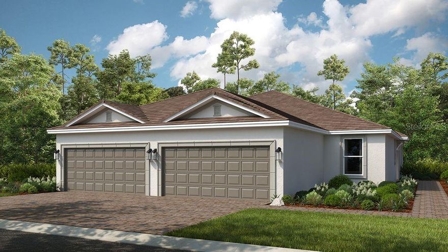 Under Construction. What's Special: Pond View | Close to Trails | Close to Amenities. New Construction – July Completion! Built by America's Most Trusted Home Builder. Welcome to the Ibis at 7766 Waning Moon Way in Esplanade at Skye Ranch! This new twin villa welcomes you with an open, airy design that creates a natural flow between living spaces while offering both comfort and functionality. The kitchen overlooks the dining area and great room and is beautifully appointed with quartz countertops and an apron front kitchen sink, creating an inviting space for gathering and entertaining. Luxury plank flooring flows throughout the main living area, enhancing the home’s cohesive design. The private primary suite offers a relaxing retreat, while a secondary bedroom and study provide flexibility for guests or a home office. Sliding doors open to the covered lanai with a screened-in patio, extending the living space outdoors, and whole house impact windows add lasting durability and peace of mind throughout the home. Additional Highlights Include: tray ceiling pkg, pocket doors at study, 8' interior, garden fence, pre-plumb for future laundry sink, and extended LVP flooring at primary suite and closet. Photos are for representative purposes only. MLS#A4692785

Live your dream vacation every day in Esplanade at Skye Ranch! Esplanade offers a vibrant, resort-style lifestyle with endless opportunities to energize your body, mind, and spirit. From the moment you arrive, you’ll experience a world of fun and relaxation, with access to the Hub, Rendezvous Park, and Turner Park and soon, The Venue! Get ready for exciting amenities like a Bahama Bar and Grill, resort-style pool, state-of-the-art fitness center, bocce ball courts, bark park, and more. With community parks, sports fields, and a pet park, Esplanade is your personal playground. Stay active, stay relaxed, and embrace a lifestyle filled with adventure, every single day!