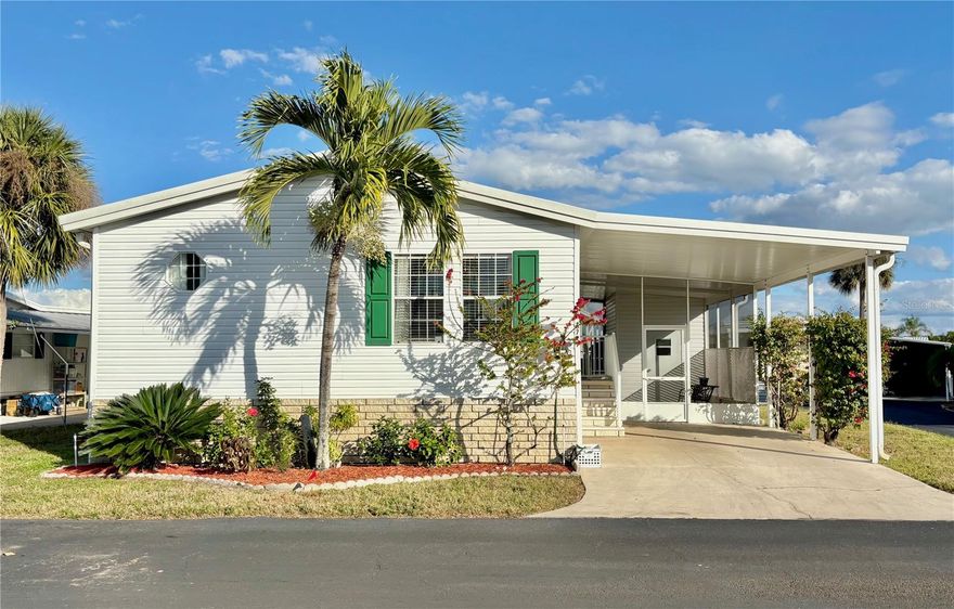 With nearly 1,100 sq. ft. of living space, this well-maintained 2006 home is both affordable and offered furnished. A screened porch off the living area enhances indoor–outdoor living, while the open living, dining, and kitchen layout makes entertaining effortless. This 2-bedroom, 2-bath home features a 2019 roof, 2014 HVAC system, and washer and dryer. The kitchen includes white appliances, easy-care laminate countertops, and durable vinyl tile flooring. The primary bedroom suite offers a spacious bath with dual sinks, a walk-in shower, and walk-in closet. The guest bedroom is conveniently located near the guest bath, which features a tub/shower combination. The bonus room is ideal for an office and has direct access to the porch. Additional highlights include luxury vinyl plank flooring in the living areas and bedrooms, water-resistant vinyl tile in the baths, kitchen, and utility room, a 2021 termite treatment monitored annually, and no flooding during the 2024 hurricanes. Outside, enjoy covered carport parking, a screened-in porch leading to a shed, and a view of the water. This move-in-ready home is truly a find—don’t miss it! Located in Americana Cove, the premier 55+ factory-built housing community in the county, this property offers both comfort and convenience. A low monthly maintenance fee of $380 includes water, sewer, trash pickup, lawn care, a 24-hour manned gate, private streets, and full access to all community amenities. Amenities include a clubhouse, heated pool, fitness center, billiards, and much more. The price includes the share for the lot and ownership in the community. The location is excellent, with the home situated near the community’s waterfront park and fishing dock. Enjoy easy access to downtown St. Petersburg in just 10 minutes, two airports within 15 minutes, and 4th Street shopping and dining only minutes away. Proof of funds or lender pre-approval is required with contract. Community approval requires a minimum 675 credit score for each owner.
