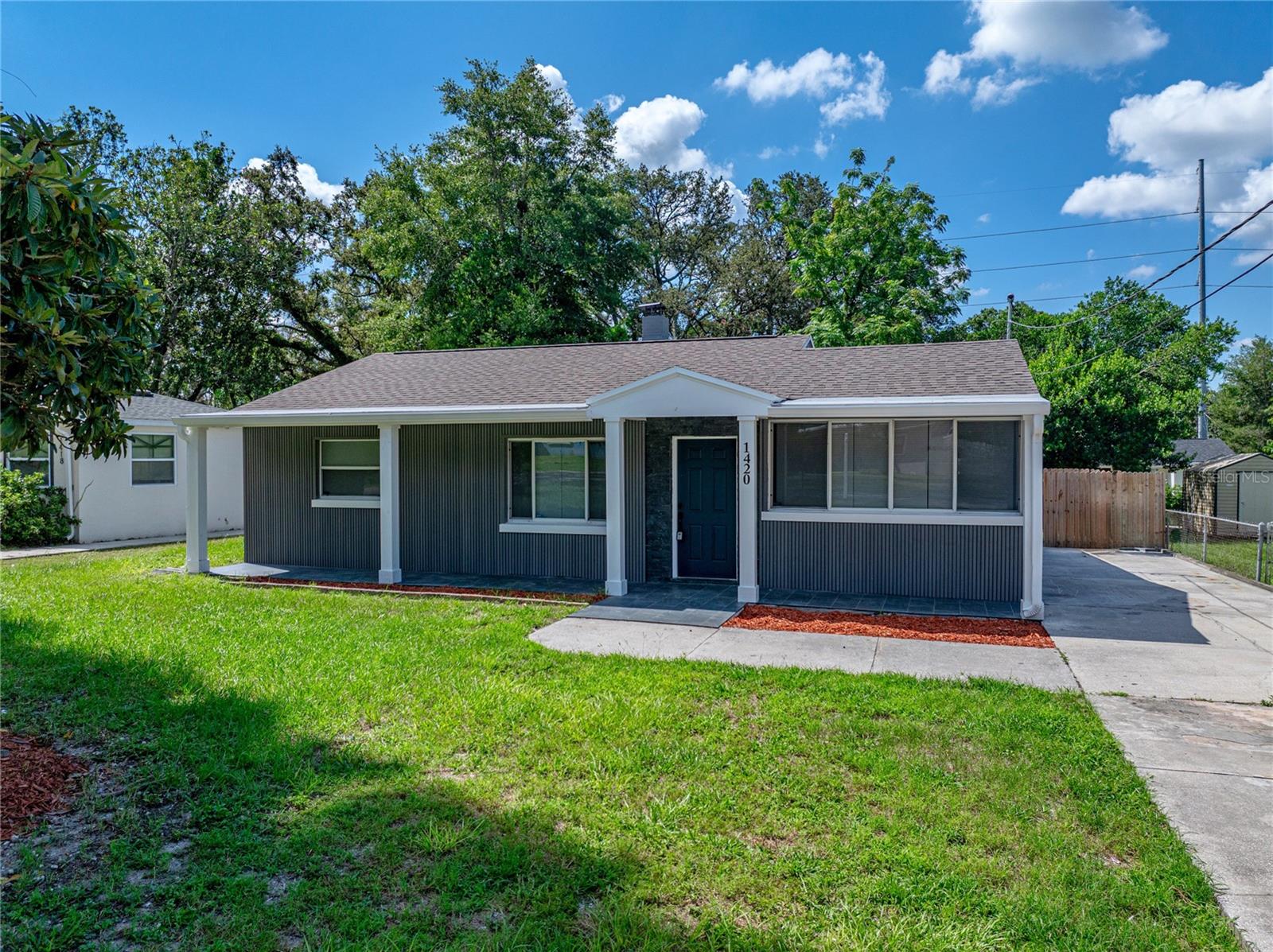 Welcome to this beautifully renovated 3-bedroom, 2-bathroom home, a perfect blend of modern updates alongside timeless comfort that ensures a welcoming atmosphere for everyone. Each space has been thoughtfully designed to enhance both functionality and style, making it an ideal retreat for families or individuals alike. With ample room to entertain guests or simply unwind in a serene setting, this residence embodies the essence of contemporary living. Discover the charm and ease that await you in this delightful home, where every detail has been carefully considered. Step inside and you’ll immediately notice the fresh, open feel of the home, highlighted by luxury vinyl plank flooring that flows seamlessly throughout the living spaces. The heart of the home is the stylish kitchen, featuring quartz countertops, stainless steel appliances, and plenty of cabinetry for both function and flair—perfect for everyday meals or entertaining with ease. The open layout provides a natural flow from the kitchen to the dining and living areas, offering the ideal setting for gatherings both big and small. The spacious bedrooms provide comfort and versatility, while the bathrooms have been updated to reflect the same modern finishes found throughout the home. Outside, a generous fenced-in backyard offers endless possibilities—whether it’s gardening, playtime, or simply relaxing in the Florida sunshine. With thoughtful renovations and a warm, welcoming feel, this home is move-in ready and waiting for you. Don’t miss the opportunity to make it yours—schedule your private showing today!