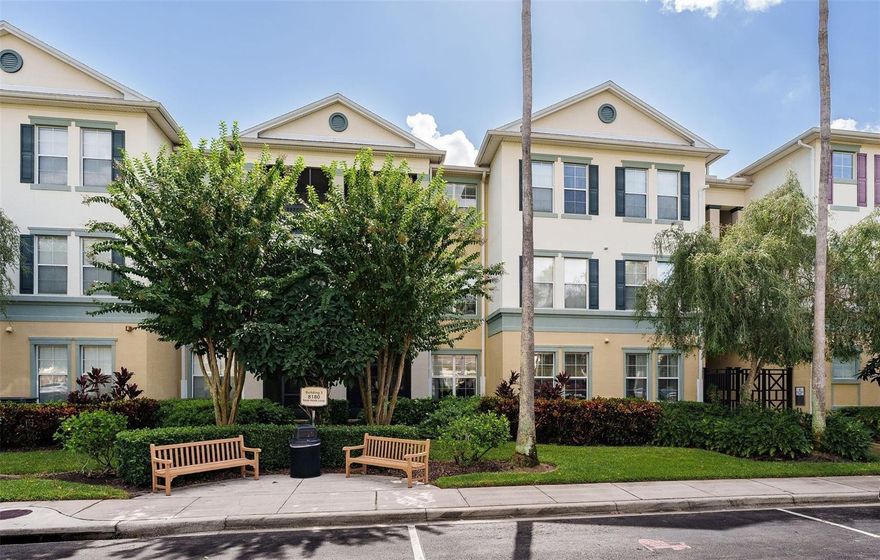 Resort style living year-round in this lovely first-floor 3 bed, 2 bath condo in Lakeside at Lakes of Windermere. Luxury features are the hallmark of this community and this particular abode featuring NEW stunning primary bath remodel (2025) with rare walk-in subway tiled shower, NEW double-sink quartz topped vanity, and backlit fog-free mirror. Stepping into the foyer, enjoy open concept living at its best - offering a split bedroom layout, gleaming wood flooring, crown molding, charming dining room, and spacious living room with glass sliders to the screened porch. The big kitchen will delight your home chef with stainless steel appliances, solid wood cabinets, Silestone countertops, breakfast bar, and HUGE custom pantry big enough for your Costco runs. With room for your king-size bed, the primary suite, along with the NEW luxury bathroom, offers a walk-in closet with custom cabinetry, drawers, and space for all your shoes. Two good sized bedrooms share the updated full hall bathroom just off the kitchen and interior laundry closet (washer/dryer stay too). Monthly HOA fee includes daily valet trash service, water/sewer, and maintaining the building exterior and lovely landscaping. Parking is a breeze with 1 reserved, assigned spot (#55), and 1 open parking spot. Steps from your front door is the state-of-the-art fitness center, located in the clubhouse with on-site management, resort-style pool, and BBQ area with sand volleyball and tennis courts. Stroll the community walking paths around the tranquil pond with mature trees and beautifully maintained elegant landscaping. Zoned for top-rated schools and surrounded by million-dollar neighborhoods, Lakes of Windermere is near it all. Lakeside Village is just across the street and includes Publix, Starbucks, and plenty of restaurants and shopping; plus, you’re only 5 minutes away from Disney and quick access to highways 429, I-4, the Orlando International Airport, and ALL the major Orlando destinations and attractions.