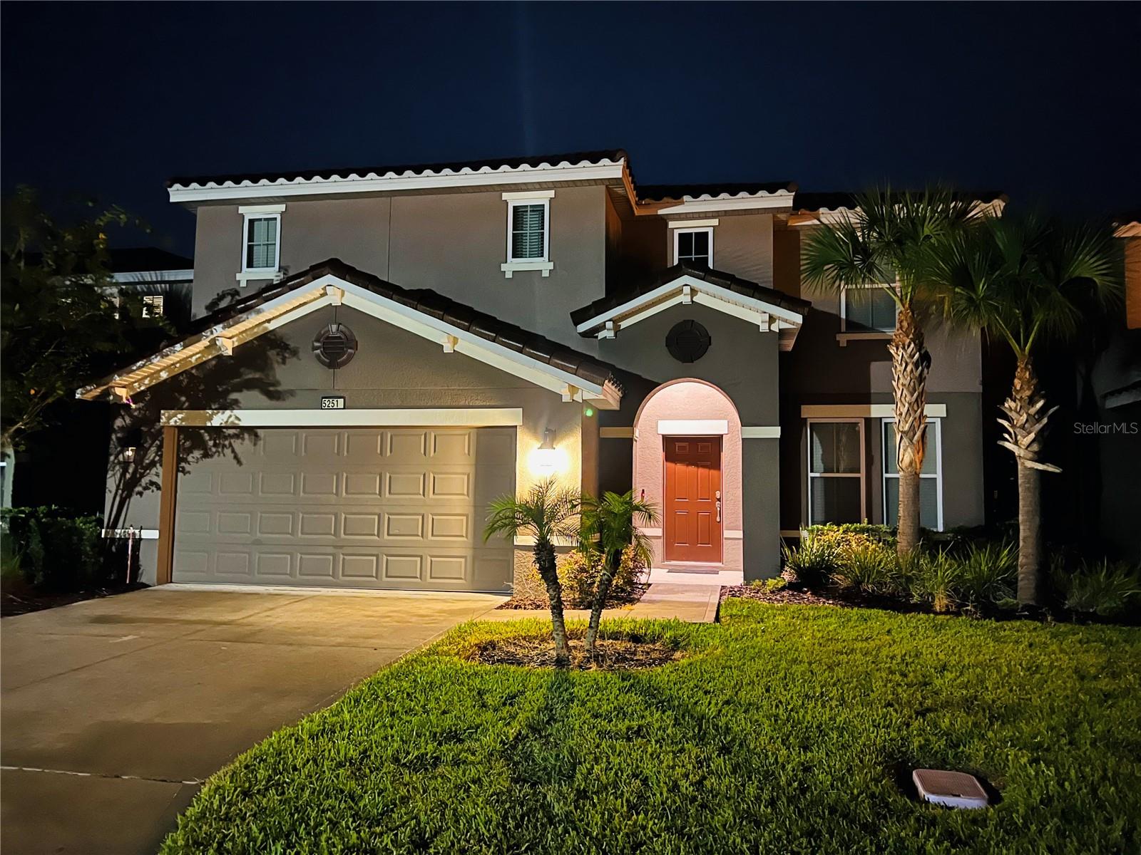 SOLTERRA RESORT - YOUR DREAM LUXURY FULLY FURNISHED & SMART-HOME READY! Welcome to your dream home in a luxury 24 hours gate resort community! This 7-bedroom, 4.5-bathroom home (so the 7th bedroom is the converted garage). With an open-concept design, the kitchen seamlessly flows into the dining and living areas, leading to a private heated pool & spa with an expansive deck—no rear neighbors, just direct access to the Clubhouse! Inside, enjoy a private home theater for eight and a game room in the formal dining space, adding fun and entertainment for all. Completely renovated in 2024, this home boasts new luxury vinyl flooring (NO CARPET), modern appliances, and a FULL ALEXA SMART SYSTEM controlling lights, outlets, and BIOMETRIC LOCKS for ultimate convenience. Located in a resort-style community near Orlando’s world-famous attractions, enjoy top-tier amenities: a pool with lazy river, gym, playground, sports courts and more.