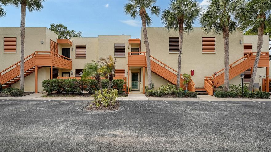 Nestled in lush tropical landscaping, this well-maintained, ground floor 2-bedroom, 2-bath condominium offers serene pool views and a host of great features and amenities. Specifically, the residence features (1) a ground floor location with easy access and picturesque views of the pool and lush surroundings. (2) A spacious open kitchen, perfect for culinary enthusiasts. (3) A 28x9 foot glass-enclosed lanai, providing versatile space for relaxation and entertainment. (4) An oversized master bedroom suite (15x17) with two walk-in closets. There is also a storage room on the lanai for additional and convenient storage space. Furnishings are available outside of closing. One covered parking spot is also included, perfect for the winter visitor wanting to leave a car here year-round. Quarterly fees cover water, sewer, trash, cable TV, internet, insurance and maintenance on the building exterior, ground maintenance. Amenities include 2 beautifully maintained heated pools and spas for year-round enjoyment, and tennis/pickleball courts. There are also miles of shady walking available along private roads inside the larger Wildewood Springs/Spring Lakes community. The association is pet friendly and accepts residents of all ages. Near-by you will find plenty of shopping, dining movie theaters, and grocery stores. There are 4 public or semi- private golf courses within 5 miles of the residence and dozens within a 20-mile radius. The residence is only 8 miles from each of the 2 public beaches on Anna Maria Island and only 9 miles to the Sarasota Bradenton International Airport. Orlando and all of the Disney attractions are only 100 miles away.
Don’t miss this great opportunity at a terrific price.