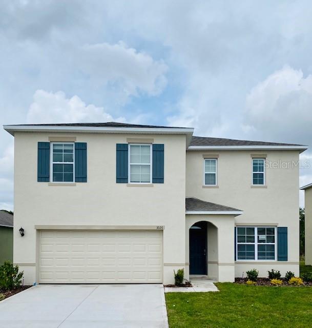 Under Construction. The Galen is a two-story floorplan in a Buena Lago, offering 4 bedrooms and 2.5 bathrooms in 2,432 square feet. Features an open first floor with a flex room, a kitchen with granite countertops, stainless steel appliances, and a walk-in pantry. Second floor includes the primary bedroom, three additional bedrooms, a full bathroom, and a laundry area. The home also comes with smart home technology and concrete block construction. Contact for more information.
*Photos are of similar model but not that of exact house. Pictures, photographs, colors, features, and sizes are for illustration purposes only and will vary from the homes as built. Home and community information including pricing, included features, terms, availability and amenities are subject to change and prior sale at any time without notice or obligation. Please note that no representations or warranties are made regarding school districts or school assignments; you should conduct your own investigation regarding current and future schools and school boundaries.*
