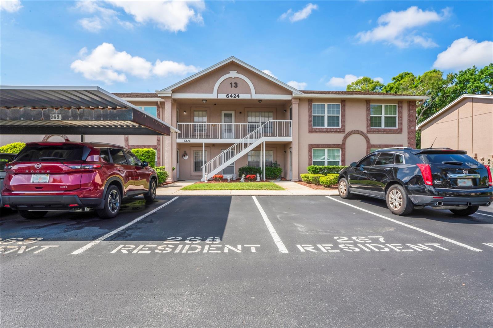 Welcome to Sunnybrook – A Beautiful 55+ Gated Community! Come see this move-in-ready 2-bedroom, 1.5-bath condo in the highly desirable, gated 55+ community of Sunnybrook in New Port Richey! This well-maintained home includes a dedicated parking space right outside the unit, plus a brand-new covered carport with deed—a 5,000 value not found in most Sunnybrook condos! Step inside to find a light and bright open floor plan. The living, dining, and kitchen areas flow seamlessly, creating an inviting space for relaxing or entertaining. The kitchen is a highlight, with plenty of counter space, and a generously sized breakfast bar—perfect for morning coffee or casual meals. Sliding glass doors lead from the kitchen to your screened lanai with a private storage and closet
The spacious bedrooms boast large windows that flood the space with natural light. The primary bedroom is 11x17, offering ample room for furniture and comfort. Recent Upgrades Include: 3-year-old electric hot water heater, No-smudge stainless steel appliances, New kitchen countertops, faucets, and hardware, Stackable washer and dryer, New lighting fixtures, Updated and remodeled bathrooms, including new toilets, Newer dishwasher and garbage disposal and Energy-efficient appliances. Just bring your toothbrush and clothes! Resort-Style Amenities: Clubhouse with bingo, parties, and live entertainment Large heated pool and hot tub, Pickleball, bocce ball, and shuffleboard courts. One of the lowest HOA fees in New Port Richey at just $320/month, covering: Water, Trash, Lawn care Exterior maintenance and Common grounds. Enjoy a relaxed Florida lifestyle close to shopping, dining, medical centers, and world-class Gulf Coast beaches. Don’t miss your chance to own in this friendly, active community. Schedule your showing today! First floor unit. No Flood Zone.