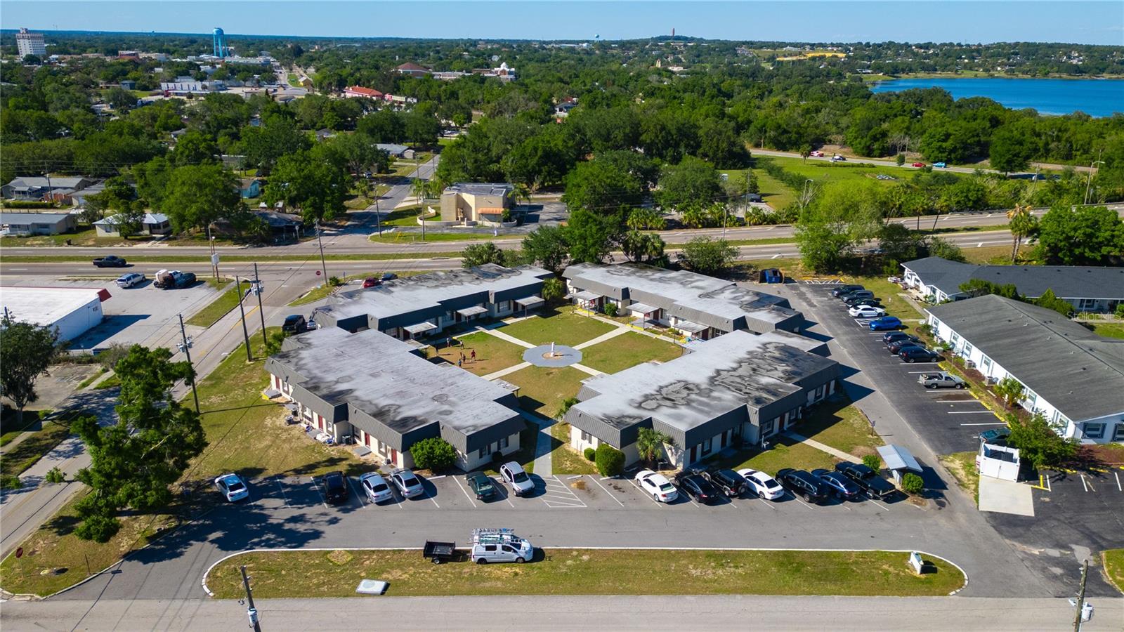 22-unit multifamily property located at 401 Domaris Avenue in Lake Wales, Florida. Built in 1970, the property spans 16,754 square feet across 1.46 acres, offering investors an attractive opportunity with consistent income and value-add potential in a growing Central Florida market.
The unit mix includes a single 3 bed 1 bath unit, nine 2 bed 1 bath units, and twelve 1 bed 1 bath units, catering to a diverse tenant base. All units are equipped with central AC, and the buildings feature block construction with flat roofs on slab foundations.
The property has undergone recent capital improvements, including a new roof installed less than two years ago, renovated electrical and plumbing systems, and a common area washer and dryer available for tenant use, enhancing both functionality and tenant satisfaction.
Utilities are structured with separately metered electricity paid by tenants, while the landlord covers city water, city sewer, and trash services.
Strategically located in Polk County, just minutes from Lake Wales' downtown, parks, and employers, Wedgewood Apartments is positioned for long-term rental demand. With current rents below market and clean operational history, investors have the opportunity to increase value through organic rent growth and light cosmetic upgrades.