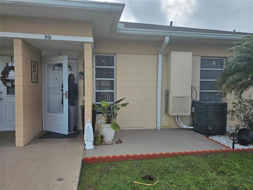 Charming Villa Within Lakeshore Club Community. This is beautiful villa ideal to investment or first-time buyers, short term rental or long-term rental. Located on beautiful view lake with docks with ramp to boats, in harmony with nature and green areas and beautiful forest to sidewalks to walk and around lake. Have community Pool, Gym, Playground, mailbox private and laundry. Spacious living room combinate with dining room. Have all floors in beautiful tiles, upgrade in kitchen cabinets, countertop on granite, all appliances in steeling steel, upgrade bathroom with new tiles on wall and new toilet. Have spacious porch enclosed with windows and insulation with mini splits can use family room or great room with tv. The Hoa includes insurance of replaced roof and paint outside of villa, water, cable and internet. Good to investment have tenant for One year pay rent 975.00 Monthly.  The sellers can accept contract lease with option buy. Please send offer with pre-approval letter and proof of founds.