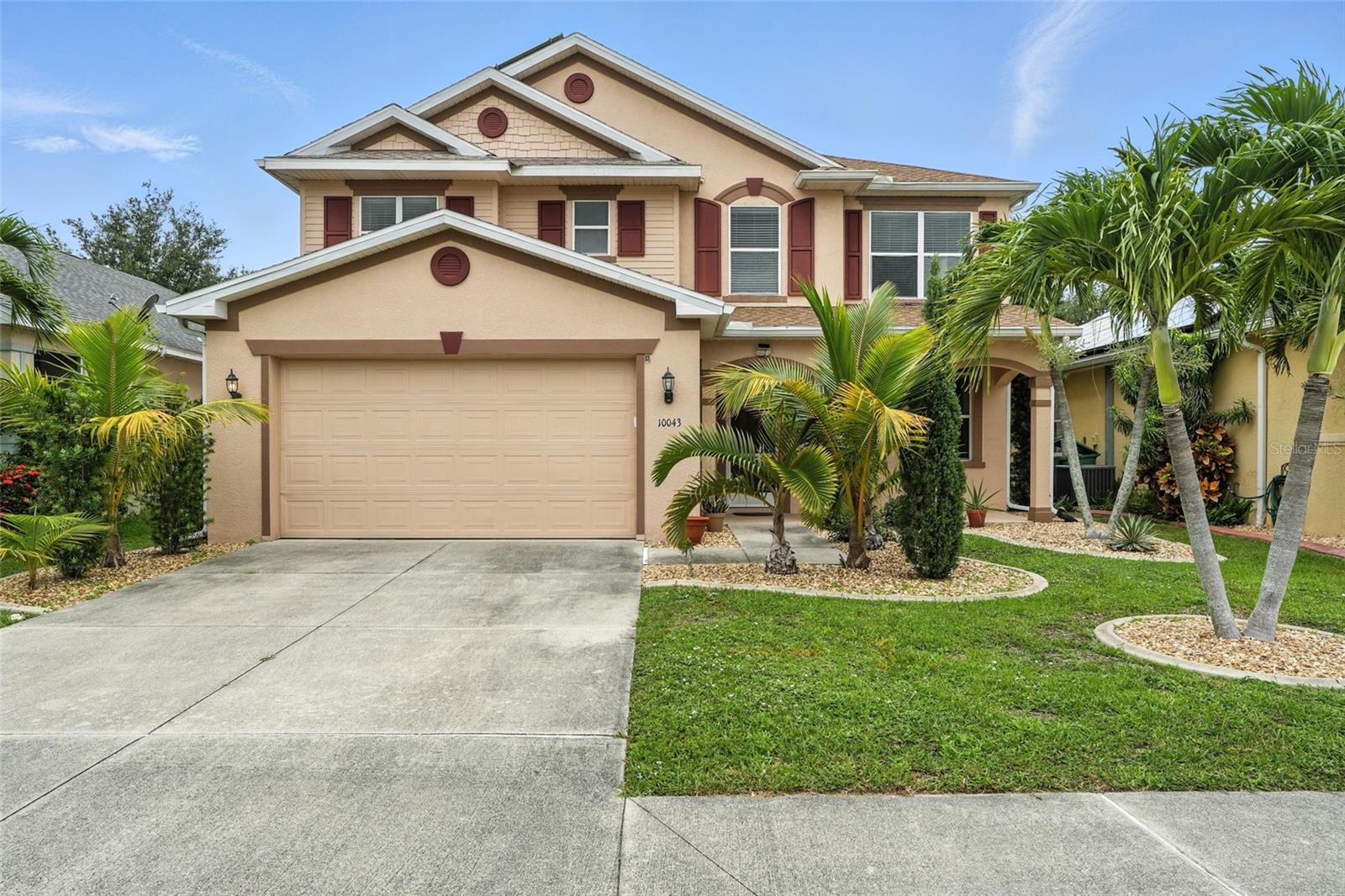 One or more photo(s) has been virtually staged. Room to Breathe. Space to Thrive. Welcome to your private slice of paradise in Punta Gorda’s sought-after Creekside community. This expansive 4 bedroom plus bonus room, plus den, 3 bathroom pool home spans over 3,300 square feet — ideal for large families, multigenerational living, or anyone craving room to grow and entertain. Step inside and discover an effortless blend of space and flow: a formal living and dining room for special occasions, an open-concept family room and oversized kitchen perfect for everyday living, plus a flexible upstairs loft ready to become a fifth bedroom, office, or home theater. Upstairs, the luxurious primary suite offers a peaceful retreat, complete with a spa-like bath, garden tub, dual vanities, and a walk-in closet that dreams are made of. Three additional bedrooms and a generous laundry room with flex space round out the second floor. Outside, your Florida lifestyle awaits. Lounge beneath the covered lanai, take a dip in the sparkling saltwater pool, and savor the fruits of your own mango, papaya, and avocado trees—all within a fully fenced backyard oasis. Additional features include: dual-zone A/C, solar panels for energy savings, full hurricane protection, and a 2023 roof for peace of mind. Creekside offers tranquil walking paths, parks, and playgrounds—all just minutes from downtown Punta Gorda, I-75, shopping, dining, and boating adventures. If you're looking for more than just a house—if you want a home where memories are made and space is never in short supply—this one is calling your name.