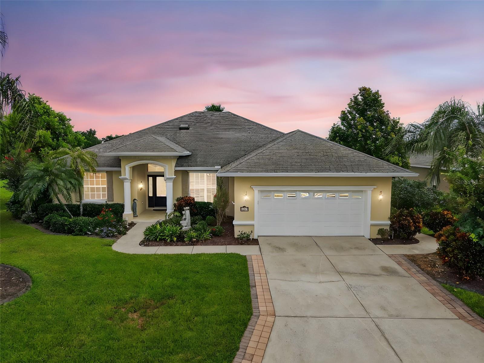 This is THE ONE! Call your agent and schedule your showing today because this incredible home will not last long - where else can you get all of this space, all of these perks, AND a pasture view??
The first thing you'll notice is the attention to detail and care taken to make this home as beautiful as possible, and that's just as you drive up! Mature and meticulously planned landscaping greets you as you walk up to the front door. Walk in and feel the warmth and elegance of the open formal foyer and soaring ceilings. This home has it all with a separate but open floor plan, large kitchen with breakfast bar, built-in oven/microwave, SS appliances, a spacious pantry, separate dining area, breakfast nook, even a wet bar that makes this home perfect for entertaining! As for the bedrooms we have a MASSIVE primary bedroom with dual walk in closets and a huge en suite bathroom complete with his/her sinks, a large tub, and separate shower and water closet for privacy. This bedroom also offers direct access to the pool! Two more bedrooms await on the other side of the house (split floor plan!) along with another full bathroom with access to the pool. Try not to be impressed by the 2 car garage complete with epoxied floors!
*UPDATES AND UPGRADES: Epoxy garage floor, new pool equipment and power box, solar pool heater, double paned windows, new screen with tight mesh and pet mesh on doors, motion detection lighting, outdoor camera system, attic has tech shield radiant heat barriers, lawn irrigation, new smoke detectors, Craftsman shed approx. 6'x4'*
Outside we have a huge fully enclosed pool area with plenty of space to entertain. As you walk out the sliding doors your eye is drawn to the cascading waterfall protruding from the raised garden at the center of the pool. This large gunite pool has a salt cell system, meaning less harmful chemicals and none of that chlorine smell! A nice extra touch - the patio itself is upgraded with stamped concrete. The view is gorgeous, mature landscaping and beautiful gardening winds around the backyard to create a peaceful oasis, and beyond your property line is a large pasture and retention pond.
There is nothing to do but move in, and all of this for under 450k is an absolute steal! Set up your showing today!!