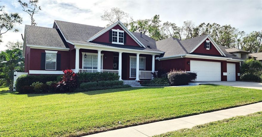 Experience refined living in this meticulously maintained residence situated within an exclusive gated enclave of 49 homes. Located on a quiet cul-de-sac, this elegant property features a thoughtful split-bedroom floor plan with 4 bedrooms, 3 bathrooms, and a versatile bonus room ideal for a home office.

The interior is distinguished by wood flooring and porcelain tile throughout, leading to a gourmet kitchen that flows into a spacious family room and formal dining area. The outdoor space serves as a private oasis, offering a large screened lanai and a brick-paver patio overlooking a lush, securely fenced yard.

Premium conveniences include a 3-car garage,  and complimentary lawn maintenance included in the rent. This home offers a rare combination of security, style, and effortless living in the heart of Valrico.