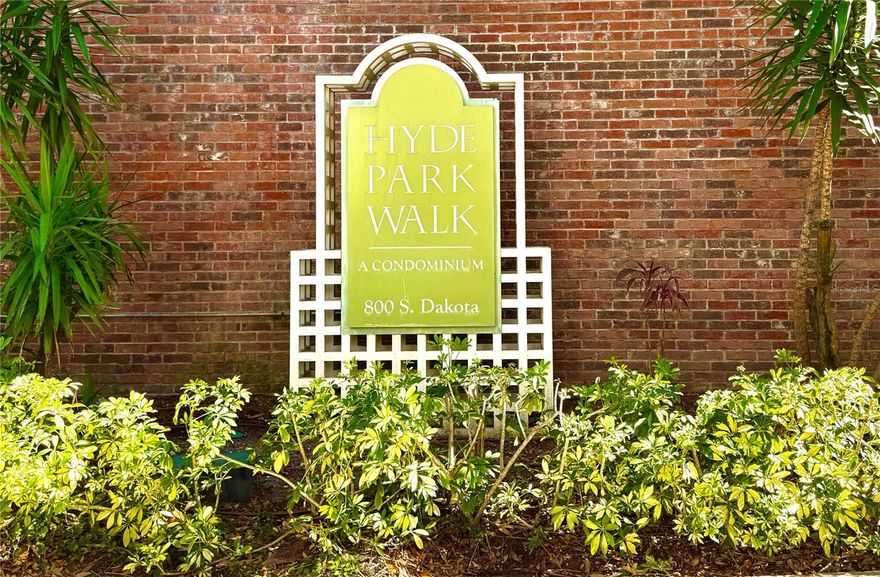 Live the Hyde Park life style in the heart of the Village !!  This 2 bedroom 2 bath Hyde Park Walk unit is waiting for you. The updated interior will make you feel right at home. This is one of the larger units in the complex with a balcony over looking the interior courtyard and resort style pool. The Primary Bedroom has a large walk-in closet and room for a king size bed. Both bedrooms are light and bright. There is a full size washer and dryer in the unit. The entire unit has also just been repainted. This unit has 2 assigned parking space. Walk to the many restaurants and shops right in the Village. Bayshore Blvd and Water Street are just minutes away too.