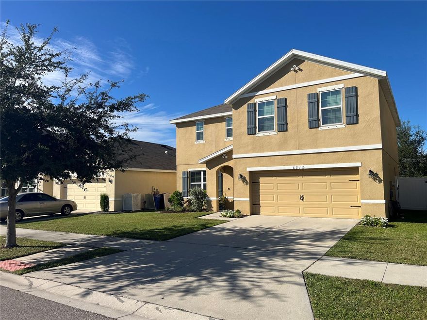 SELLER OFFERING $5000 TOWARDS CLOSING COST OR RATE BUY DOWN. Welcome to this spacious 4-bedroom, 2.5-bath home in the desirable Carriage Pointe community! This two-story gem features an open floor plan with beautiful wood-look vinyl flooring, a modern kitchen with dark cabinetry, matching appliances, and a large island overlooking the living and dining areas—perfect for entertaining. Upstairs, you'll find generously sized bedrooms, including a private primary suite with a walk-in closet and en-suite bath.
Step outside to your extended back patio, ideal for relaxing or entertaining, and enjoy the expansive fully fenced backyard with plenty of room to play or add a pool. A large storage shed offers additional space for tools, equipment, or hobbies. The home sits on a well-manicured lot with great curb appeal.
Community amenities include a pool, clubhouse, fitness center, basketball court, and playground. Conveniently located near US-41, I-75, shopping, dining, and schools. Low HOA! Don’t miss this move-in ready home! Schedule your private tour today!