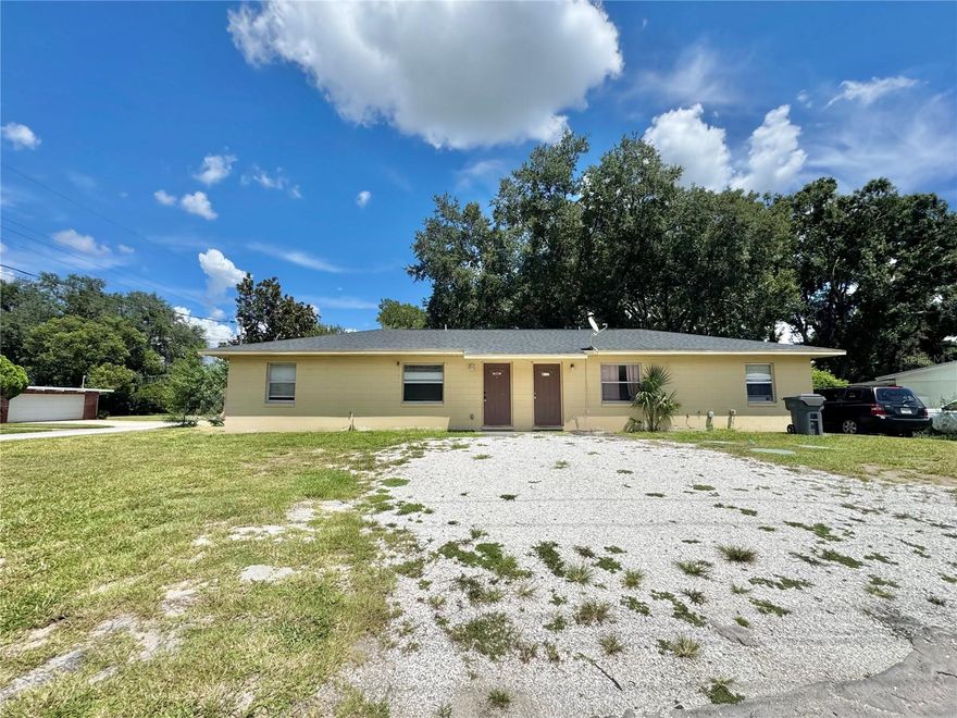 Step into this clean and inviting 2-bedroom, 1-bath duplex, perfectly situated on a corner lot. The home features all ceramic tile flooring throughout for easy maintenance. The living room flows seamlessly into the kitchen, which includes a convenient washer/dryer utility closet. Both bedrooms are generously sized with built-in closets, and the bathroom offers a tub/shower combination with a newer vanity. Enjoy comfortable living in this delightful space!