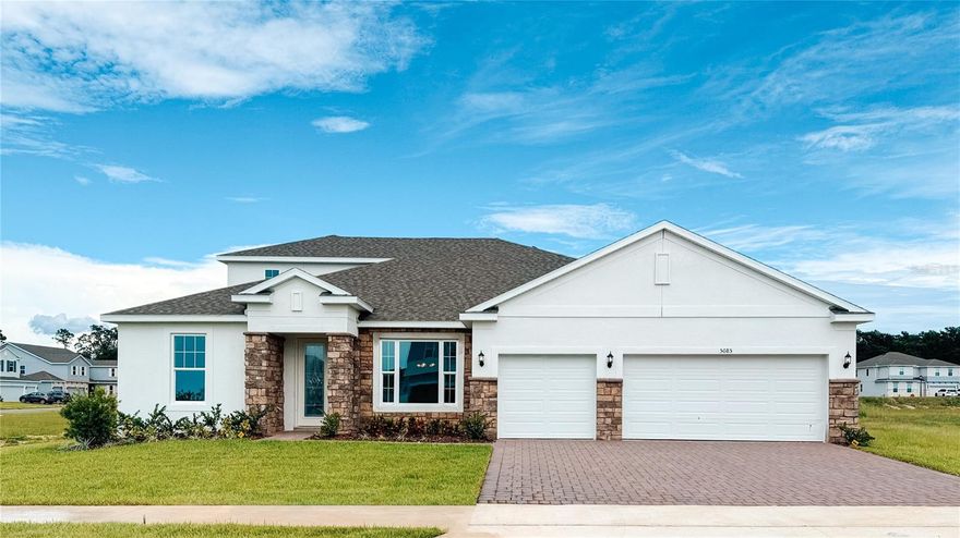 Discover the Brentwood plan, an exceptional new home nestled on an oversized homesite in the highly desirable Bargrove Estates community. This stunning residence offers 5 bedrooms, 4 full baths, a 3-car garage, and a flexible layout with a first-floor den/study and an optional second-floor suite. Designed with luxury in mind, it features soaring 9'4" ceilings and elegant 8' interior doors on the 1st floor, 5¼" baseboards throughout, and a beautifully upgraded kitchen with 42" cabinets, quartz countertops, tile backsplash, and stainless steel appliances. The spacious Great Room flows seamlessly to a large covered lanai—perfect for indoor-outdoor living—while the private Primary Suite showcases a luxurious bath with dual sinks, garden tub, a walk-in shower with rain-head fixture and frameless glass enclosure, and a generous walk-in closet. This home is the perfect blend of comfort, style, and functionality. Bargrove Estates is located just a few minutes from downtown Mt. Dora with extensive shopping and dining options, and close to 429 for easy access to Orlando, Lake Mary, and Maitland.