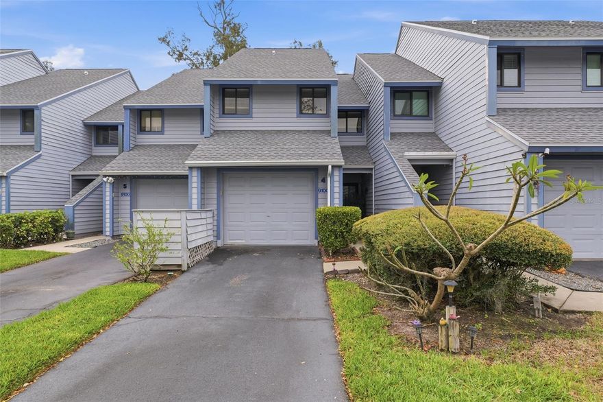 Experience the ultimate Florida lifestyle in this low maintenance 1,470 sq. ft. 2 Bed/2 1/2 bath townhome. Perfectly positioned directly across from the fairway, this home offers serene views from both your private patio and primary suite balcony. The interior features an open-concept main level with carefree vinyl flooring and a beautifully updated kitchen boasting solid surface countertops, stainless steel appliances, and a breakfast bar. Upstairs, two oversized bedrooms each serve as a private retreat with their own en-suite bathrooms, while the primary suite offers a spacious walk-in closet and picturesque golf course vistas. Residents enjoy premium community amenities including a pool, hot tub, and clubhouse, all while being minutes away from Pinellas County’s world-class Gulf beaches, dining, and shopping. Whether you are seeking a full-time residence or a low-maintenance vacation getaway, this home offers the perfect blend of comfort and convenience.