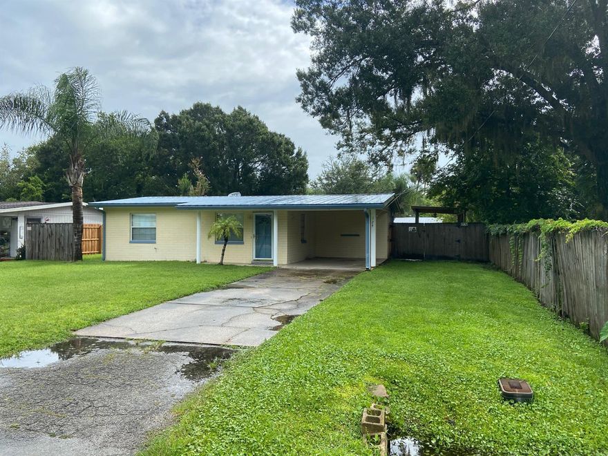 Meticulously maintained home located in a quiet area in New Smyrna Beach, 2 bedroom 1 bath, 
large fenced yard with deck and plenty of space for outdoor entertainment
Updated kitchen, terrazzo flooring, carport. Available now. Furniture in pictures is being removed