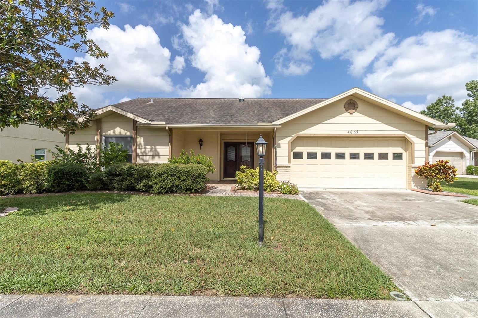 THIS IS A VERY SPECIAL HOME IDEALLY LOCATED IN ONE OF THE TRINITY AREA'S MOST POPULAR AND AFFORDABLE OVER 55 COMMUNITIES! YOUR GOING TO LOVE THE WIDE OPEN SPACIOUS ROOMS WITH NEUTRAL CARPET & CERMAIC IN ALL THE RIGHT PLACES! LIVING ROOM, FORMAL DINING ROOM OPEN TO THE FAMILY ROOM PERFECT WHEN ENTERTAINING! THE EAT IN KITCHEN IS LINED WITH NEWER RAISED PANEL UPDATED CABINETS AND IS COMPLETE WITH ALL APPLIANCES! THE TRIPLE DOOR PANTRY GIVES AMAZING STORAGE SPACE! BOTH BEDROOMS ARE A GENEROUS SIZE AND HAVE WALK IN CLOSETS. THE PRIMARY BEDROOM FEATURES A PRIVATE BATH WITH STEP IN SHOWER! THE ENCLOSED FLORIDA ROOM OVER LOOKS A LUSH BACKYARD! NEW HVAC 2023, ROOF 2008, SOLAR TUBES, H20 HTR 2024, CEILINGS FANS & MORE! TAKE A STROLL DOWN WINDING TREE LINED STREETS DOTTED WITH SERENE PONDS TO THE CLUBHOUSE! IT OFFERS MORE ACTIVITIES THAN YOU WILL BE ABLE TO KEEP UP WITH; HEATED POOL & SPA, TENNIS CTS, BOCCE, PICKLEBALL, POOL & BILLIARD ROOM, LIBRARY, CRAFT ROOM, EXERCISE CLASSES, BBQ'S, DANCES, PARTIES THE LIST IS ENDLESS. ADD IN ALL THE AMENITIES THAT THE TRINITY AREA OFFERS AND YOU HAVE A SPECTACULAR PACKAGE! HURRY TO THIS ONE! HESITATE... AND YOU'LL BE TOO LATE