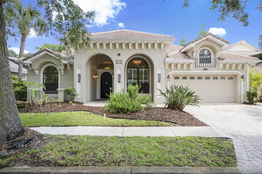 Intracoastal luxury meets a private garden oasis in this custom-built 4 Bedroom, Office, 3 Bath waterfront estate tucked within the exclusive Front Street enclave of Grand Haven. Set on 70 feet of Intracoastal frontage, this thoughtfully designed home offers the perfect blend of elegant entertaining, flexible living spaces, and peaceful outdoor living.
The spacious layout features marble flooring throughout much of the home, formal dining with wine storage, electric fireplace, crown molding, and a privately positioned primary suite with lanai access, custom walk-in closet, and spa-style bath. Upstairs, the bonus suite with private ensuite bath, living area, kitchenette, and screened balcony creates the ideal guest retreat, multi-generational space, or media room while capturing breathtaking Intracoastal views. 
Outside, the park-like grounds showcase mature landscaping, raised garden beds, winding pathways, tranquil water features, fire pit area, and multiple gathering spaces creating a true backyard oasis. Enjoy the screened lanai with summer kitchen, endless lap pool/spa, and stunning waterfront sunsets from the oversized private boat dock and deck. You will enjoy all the Grand Haven Amenities, 7 tennis courts, 2 heated pools, 2 restaurants, pickle ball, bocce courts, 2 fitness centers, walking and biking trails, and a Grand Haven Jack Nicklaus Signature golf course has memberships available.