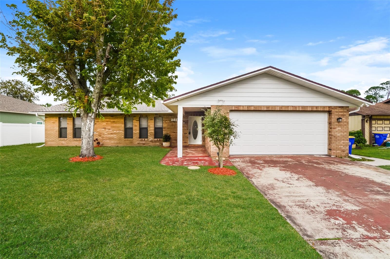 Picture yourself in this beautiful 3 bedroom 2 bath home offering 1586 sq ft of living space. This home features a spacious floor plan and great curb appeal. Enjoy this charming brick home with lots of sunlight, open floor plan, equal sized bedrooms, 2 bathrooms, step in shower with grab bars, good sized bedrooms, fenced yard. Enclosed lanai for entertaining and enjoying the beautiful Florida weather! Located in a beautiful area. Dont miss this home!