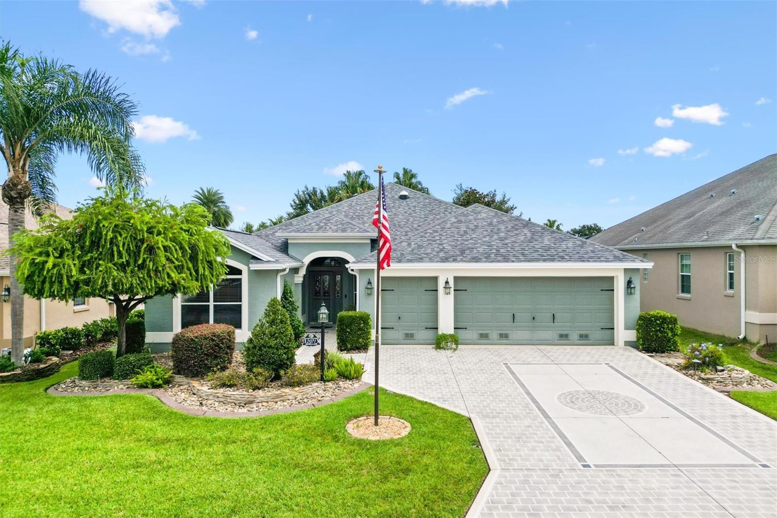Stylish Upgrades, Spacious Lot & Outdoor Florida Paradise Awaits in The Villages!
Imagine waking up each morning in your very own slice of paradise in The Villages. This beautiful three-bedroom, two-bath home sits on an oversized lot, giving you the space and freedom to create the lifestyle you’ve always dreamed of. BOND PAID—NEW ROOF 2025—NEW AIR CONDITIONER 2024--FULLY FURNISHED--GARAGE STRETCED 2 ' FORWARD--(will fit truck)--15X28 GLASS ENCLOSED LANAI (adds 420 s/f of living area to the home)---NO KISSING LANAI. Inside, this home exudes casual elegance with crown molding throughout, upgraded kitchen featuring rich cabinetry with step-ups, sleek stainless steel appliances, and the perfect flow for both everyday living and entertaining. Step through the living area and into the sun-filled 15’ x 28’ glass-enclosed lanai, where mornings begin with coffee in the quiet glow of Florida sunshine or relax by the cozy fireplace. In the evenings, this space transforms into the perfect gathering spot, blurring the lines between indoor comfort and outdoor beauty. Beyond the lanai, the expansive 15’ x 48’ paver patio awaits—tucked beneath a vine covered pergola, complete with a 220 outlet ready for a hot tub, privacy wall and gas table firepit. It’s easy to picture long afternoons of laughter with friends, or peaceful nights under the stars with nothing but the soft breeze around you. The property’s generous size even allows room to build your very own pool, giving you the opportunity to create a true backyard retreat or even add an office or additional room. From sunny days spent outdoors to evenings of relaxed elegance inside, this home was designed for those who love to live life fully, surrounded by comfort, style, and a joyful sense of relaxation. Tucked midway between Lake Sumter Landing Town Square and Brownwood Town Square you are just a short golf cart ride to entertainment, restaurants, groceries, Drs. and shopping of all kinds as well as neighborhood recreation centers and country clubs. Call us today to see this incredible home and one of a kind homesite, you don’t want to wait too long!!