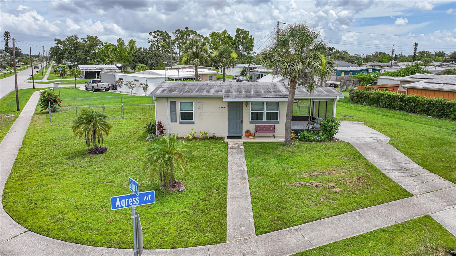 Don’t miss this adorable home nestled in a quiet neighborhood in Port Charlotte! This 2 bedroom, 1 bathroom residence offers 649 square feet of efficiently designed living space — perfect for first-time buyers, snowbirds, or anyone looking to downsize and simplify. Step inside to a cozy and welcoming layout that maximizes every inch of space. The living area flows seamlessly into the kitchen, offering a comfortable spot to relax or entertain. Both bedrooms are well-sized for the home's footprint, and the full bathroom has everything you need with a clean and functional design. With neutral tones, and easy-to-maintain finishes, this home is move-in ready or primed for your personal touch. Outside, enjoy the low-maintenance yard, off-street parking, and a quiet, convenient location close to shopping, dining, schools, and medical facilities. Located just minutes from US-41, beaches, parks, and everything Port Charlotte has to offer, this is Florida living made simple.