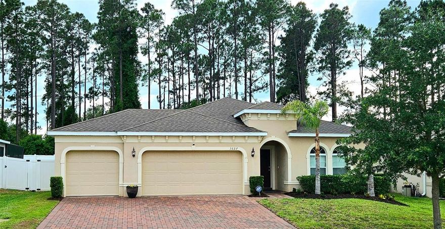 One or more photo(s) has been virtually staged. Welcome to this beautifully maintained 4-bedroom, 3-bath home located in the highly desirable McCormick Reserve community in Ocoee. Built in 2018, this move-in ready property showcases pride of ownership throughout.
This spacious home features a 3-car garage, paver driveway, and a fully fenced backyard with no rear neighbors, offering both privacy and functionality. Inside, you’ll find high ceilings, fresh interior paint, and luxury vinyl plank flooring installed last year. The open-concept floor plan offers generous living and dining spaces that flow seamlessly into the upgraded kitchen, complete with granite countertops, stainless steel appliances, oversized center island, walk-in pantry, and abundant cabinetry—perfect for entertaining or everyday family living.
The oversized primary suite features a large walk-in closet and a beautifully large bathroom with a custom-built dog washing station and double sinks. Additional upgrades include a newer A/C system, Shark-coated garage floor, ADT security system, front door keypad entry, AMP fitness machine, sprinkler system, and a covered lani with extended paver patio area.
Conveniently located near shopping, dining, major highways, and the popular West Orange Trail. Zoned for sought-after Ocoee area schools. Schedule your private showing today before this exceptional home is gone.