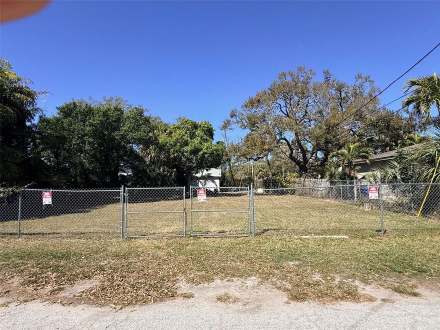 Great location to build your dreanm home. The 70X131 large lot on a secluded road with a partial water view. The land has electricity connected to a large shed, water and sewer are available to be connected and the property has its own well. The land is in close proximity to Downtown St Pete, 4th St corridor, Big Bayou and major highways.