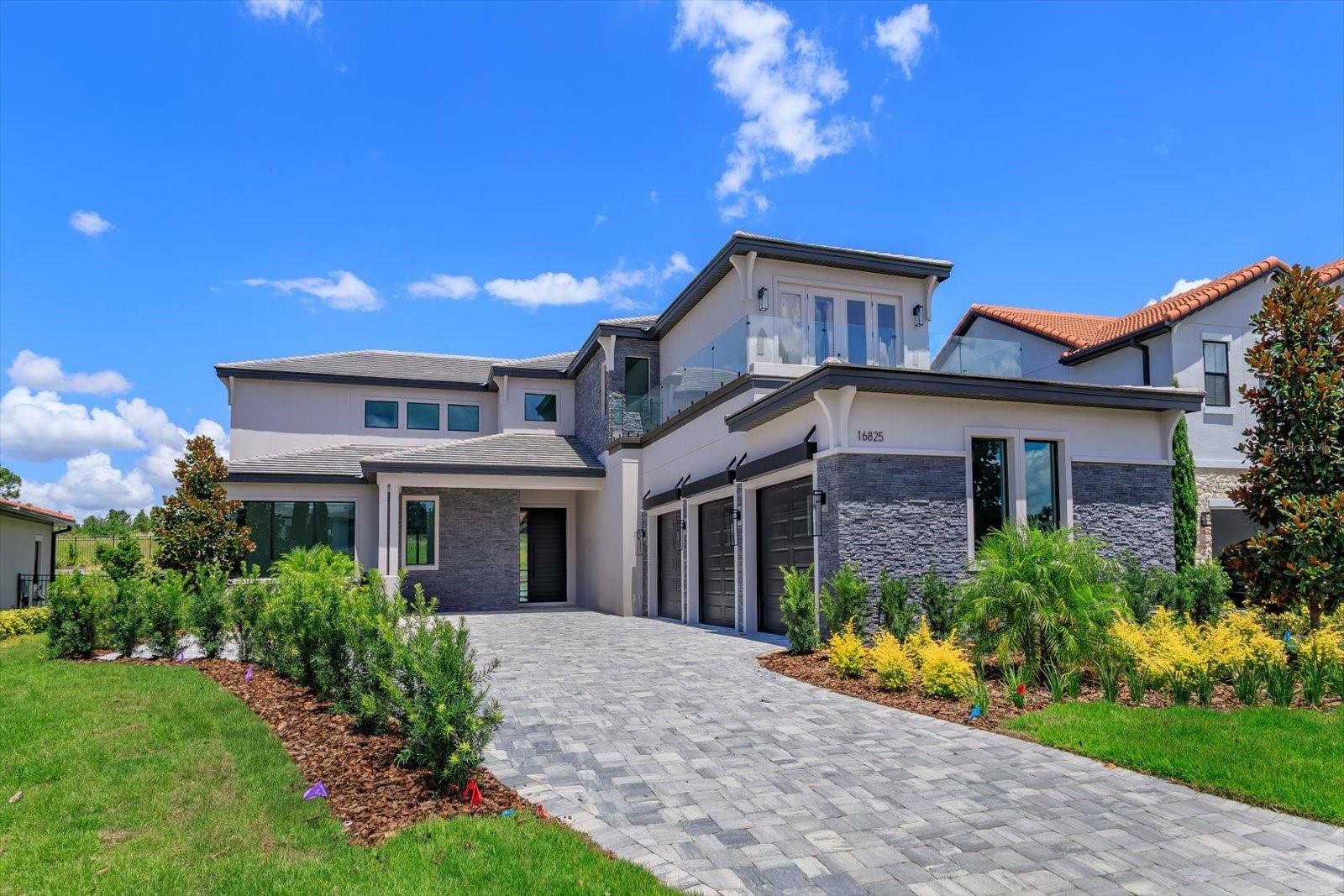 New Construction. Enjoy the unique lifestyle of Bella Collina one of Central Florida's premiere luxury communities. This home is brand new and constructed by award winning Davila Homes. Nestled in the double gated section of the community this masterpiece offers a lake view that is particularly stunning from the terrace that wraps around the exterior of the second floor master suite. The glass railing allows for maximum visibility. The thoughtful design presents 6 bedrooms each with en-suite bathroom. The two bedrooms downstairs share a jack-and-jill style arrangement. For entertaining the property will include an inviting pool and spa with turf lounge area, covered portico and outdoor kitchen. Then there is the community itself that presents like something from the Italian countryside featuring shops, restaurants a health spa, community pool and a gorgeous championship golf course. This community is also neighbors to the world renowned Montverde Academy. Situated less that 45 minutes away from Orlando International Airport, the Orlando Metro area and most major attractions, it is ideally located close enough yet still maintains that quiet countryside charm. Contact the listing agent directly to arrange your tour.