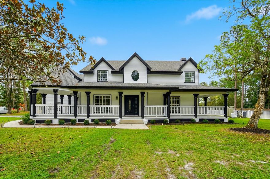 One or more photo(s) has been virtually staged. Welcome to this beautifully renovated Victorian-style home located at 14728 Henson Rd, Orlando, FL, in the serene Lake Mary Jane area—offering the freedom optional HOA, access to highly sought-after Lake Nona schools, and just 20 minutes from Orlando International Airport. This spacious residence features 5 bedrooms and 3 bathrooms, including a versatile room ideal for a game room, home theater, relaxation space or additional bedroom. Designed for comfort and functionality, the home includes a cozy fireplace, dedicated office, charming breakfast nook, and a fully renovated 3-car garage with new epoxy flooring.
The property has undergone an extensive, high-quality renovation, featuring:
All windows replaced, new cabinetry throughout, high-end stone countertops, brand-new summer kitchen, fully renovated pool with waterfall feature and heated system, new main staircase, premium wallpaper installations, new deck off the primary suite, all-new flooring, insulation upgrades, roof inspected and serviced (2018), HVAC system serviced, updated plumbing, new pool-heater motor, new appliances, complete lighting replacement following a custom interior design plan and much more!!
The primary suite offers a luxurious retreat with an expansive walk-in closet, private balcony, and a large bathroom featuring dual showers.
A full designer plan for final furnishing and décor is also available to the buyer. Just let us know if you’d like a copy.
Additionally, an adjacent 0.32-acre lot, owned by the same seller, may be included for $180,000 (currently listed at $220,000). This extra parcel offers endless opportunities—build a guest home, create RV parking, design a recreation area, or bring your own vision to life.