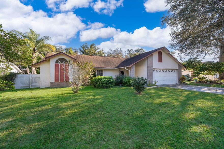 One or more photo(s) has been virtually staged. Looking for a quiet, peaceful neighborhood with plenty of space to relax, this may be your next home!  Located in Casselberry, this Wil O’ Wik home offers a large 80X125 lot with room for a pool in the rear yard.  No Rear Neighbors, this home backs up to Gee Creek and a wooded tree line for extra privacy!  The home features 3 bedrooms in a split design with vaulted ceilings throughout. L-Shape Living/Dining rooms, spacious kitchen featuring a breakfast bar, breakfast nook, lots of countertop and cabinet space, flowing into the family room, great for entertaining.  The primary suite features vaulted ceilings, en-suite bath with DUAL WALK-IN-Closets.  The guest rooms are split from the primary suite with a guest bath close by.  The family room/kitchen area are light and bright due to the dual sliding glass doors which spill onto the over-sized rear screened porch and rear yard.  The rear yard is extremely large with room for a pool and is extremely private as it backs up to Gee Creek and a treeline.