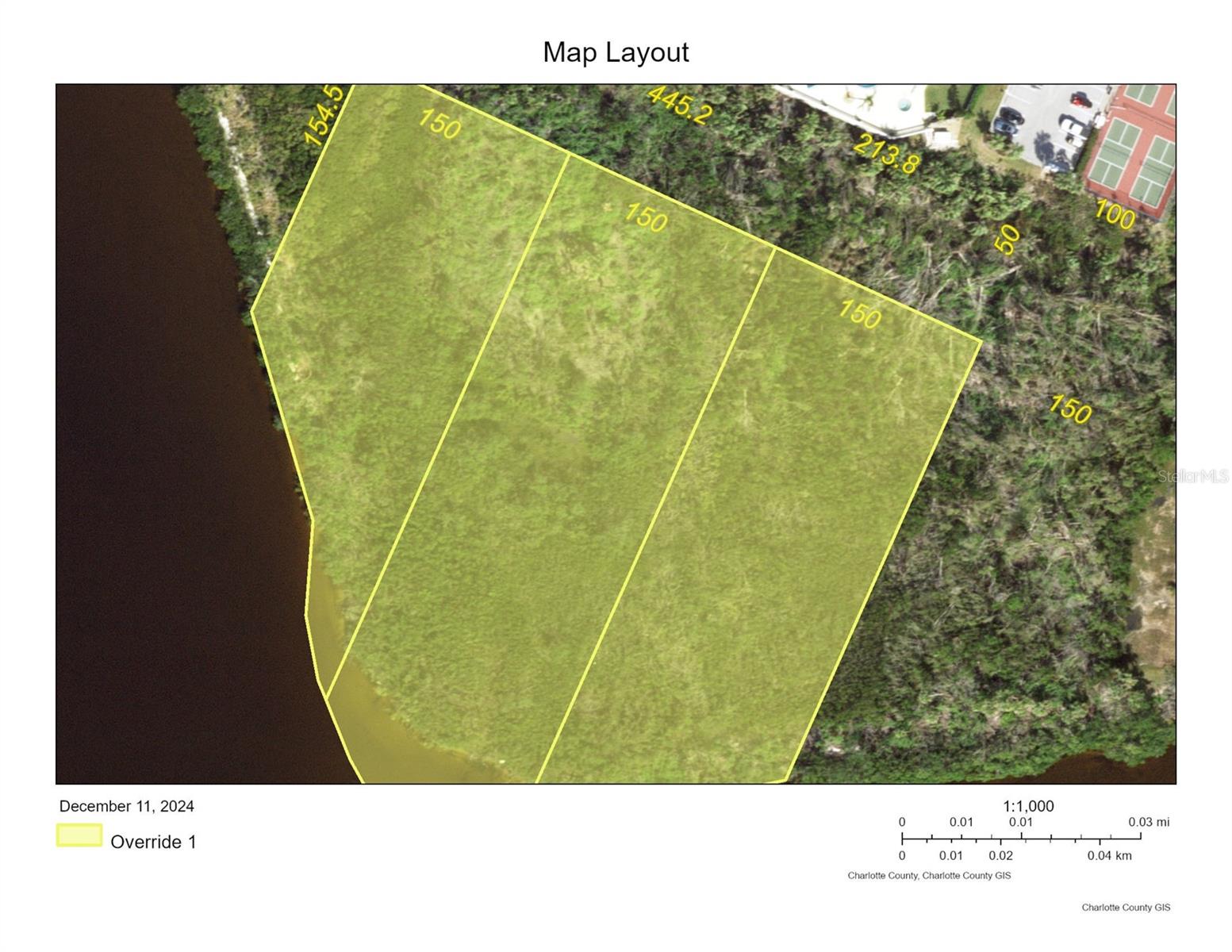 Three lot parcel 3.70 Acres directly on the Myakka River.