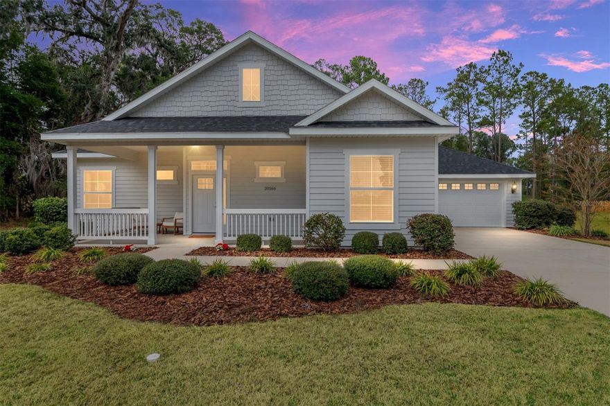 Convenience, location, and quality combine in this 2020-built home by Duration Builders, Inc., set on an oversized lot within the gated, craftsman-style front-porch community of Peyton’s Preserve in High Springs. Just 2 miles off I-75—and approximately 15 minutes to NW 39th Ave. (UF Health & Santa Fe College), 18 minutes to Newberry Rd. (Oaks Mall & North Florida Regional Hospital), and 21 minutes to Archer Rd. (Shands, UF Health, VA Hospital, Butler Plaza & Celebration Pointe)—this 3BR/2BA “1450” model delivers an airy open layout framed by 10' and 11' ceilings with crown molding, luxury vinyl plank flooring, and 18" tile. The granite-topped kitchen with stainless steel appliances flows to the living and dining spaces for easy entertaining, while custom blinds add a polished, move-in-ready finish. The primary suite is generously sized and complemented by two versatile secondary bedrooms; a small built-in office niche creates a quiet spot for work or study. Step out to the open rear patio and enjoy the spacious yard, perfect for relaxing or play. Practical perks include an energy-efficient upgrades, a true two-car garage, and thoughtful storage. Best of all, you’re about three minutes from the new Publix, restaurants, shops, and services—keeping daily errands quick and convenient. A rare blend of gated privacy, commuter access, and quality finishes, this Peyton’s Preserve residence is ideally positioned for work, care, and play across the Gainesville–High Springs corridor. (Times/distances approximate.)