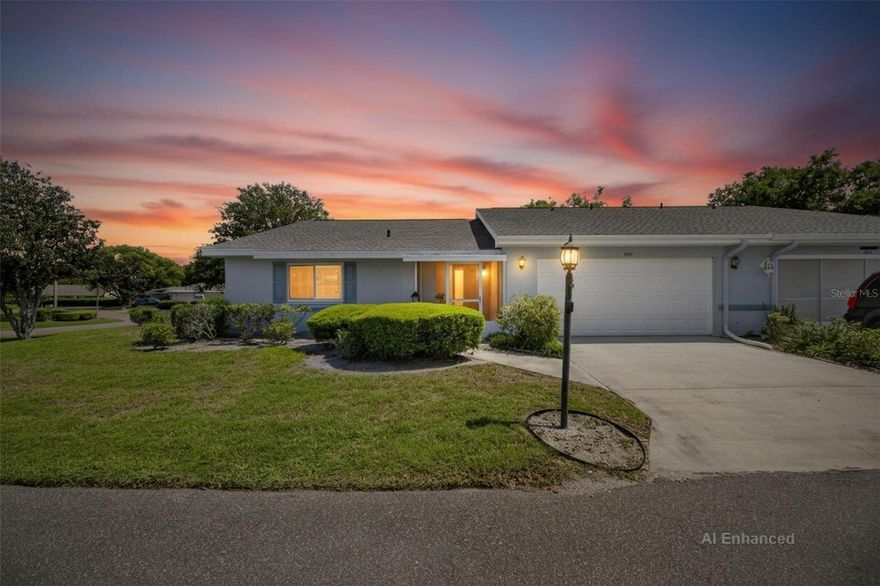 Maintenance-Free Living, 1,857 Sq Ft  End Unit in Kings Point! Welcome to 1517 Ingram Dr, where space, privacy, and lifestyle come together in one of Tampa Bay’s most sought-after 55+ gated communities. This rarely available end-unit condo offers a large split floor plan with an oversized living room and spacious dining area. The owner’s suite is generously sized with a walk-in closet and a completely updated bathroom featuring a sleek walk-in shower. Enjoy upgraded luxury vinyl flooring throughout, plus peace of mind with A/C (2020) and water heater (2018). A spacious bonus room adds valuable flex space and can easily serve as a third bedroom, office, hobby room or a Florida room. Relax on the screened front porch or unwind in the private lanai. The large laundry room adds everyday convenience, while the end-unit position brings in extra natural light and privacy. Kings Point delivers a true resort lifestyle with golf courses, pools, fitness centers, restaurants, clubs, and endless social activities all in a secure, gated setting. Condo fees cover high-speed internet, premium cable, building insurance, roof, exterior maintenance, water, sewer, trash, pest control, and landscaping. Plus, low taxes and affordable insurance make it even more appealing. Conveniently located near beaches, Tampa’s cruise port, Disney, shopping, the very best healthcare, and everyday essentials, much of which is accessible by golf cart. Kings Point even has it's own free transportation system. Schedule your private showing today and secure your place in one of Sun City Center’s most sought-after maintenance-free communities.