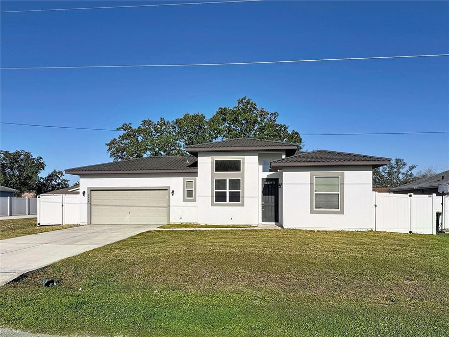 One or more photo(s) has been virtually staged. Brand new to the market! This beautiful 3-bedroom, 2-bath home features an open concept layout with a spacious great room and a modern kitchen equipped with stainless steel appliances and laminate flooring throughout main living areas. Enjoy a fenced backyard, large utility room, and an attached 2-car garage for added convenience. Located in the Poinciana area of Kissimmee, this home offers easy access to shopping, dining, parks, and major roadways, making daily commutes and errands simple and convenient. Move-in ready and waiting for you schedule your private showing today!