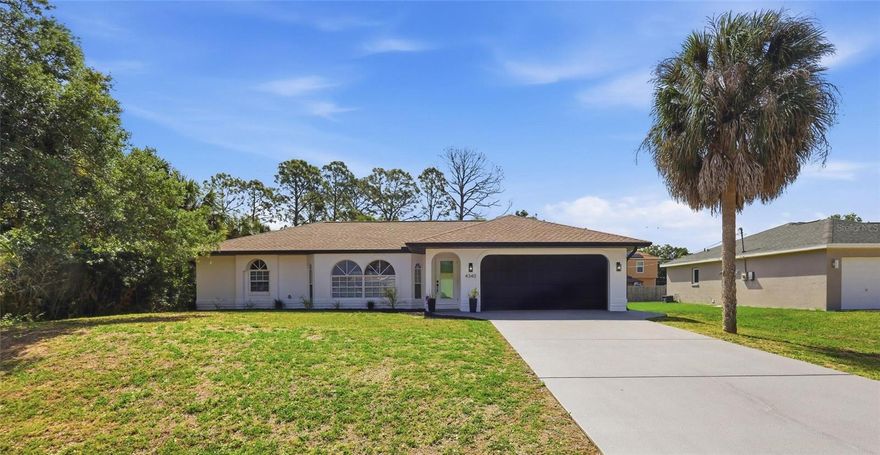 Fully Renovated POOL Home | Fenced Yard | New Roof & AC | City Water | No HOA | Flood Zone X | North Port
Welcome to 4340 Cynthia Ter — a fully remodeled 3-bedroom, 2-bathroom pool home, priced at $375,000. No HOA, no CDD, and Flood Zone X — no flood insurance required.
Step inside and this home lives way bigger than its 1,421 sq ft. Vaulted ceilings, wood-look tile throughout, and a wide open layout that flows seamlessly from the living room to the kitchen to the dining area — all with a view straight out to the pool.
The kitchen is the showstopper. A massive quartz waterfall island anchors the space, surrounded by shaker cabinets, full quartz backsplash, stainless steel appliances, and modern pendant lighting. Plenty of room for multiple cooks and bar seating for entertaining.
Both bathrooms are done to a high standard — wood-grain vanities with quartz tops, backlit LED mirrors, frameless glass walk-in showers with designer tile. The primary suite features an en-suite bath and a walk-in closet.
Out back is where this home really separates itself. A huge screened pool cage with a sparkling pool and waterfall feature, covered lanai with ceiling fan, a separate open pool deck, and a fully fenced yard with mature tree privacy. Built-in ceiling speakers throughout the home and out on the lanai mean music flows everywhere you entertain.
Major updates: Roof 2023. AC 2026. City water. Washer and dryer included. Built-in stereo system throughout. Just bring your toothbrush.
City water is a major plus in North Port, where most homes are on well. Flood Zone X saves hundreds annually on insurance. And no HOA means full freedom.
At $375,000, with this level of renovation, a pool, built-in sound, new roof, new AC, and city water — this one won't sit.