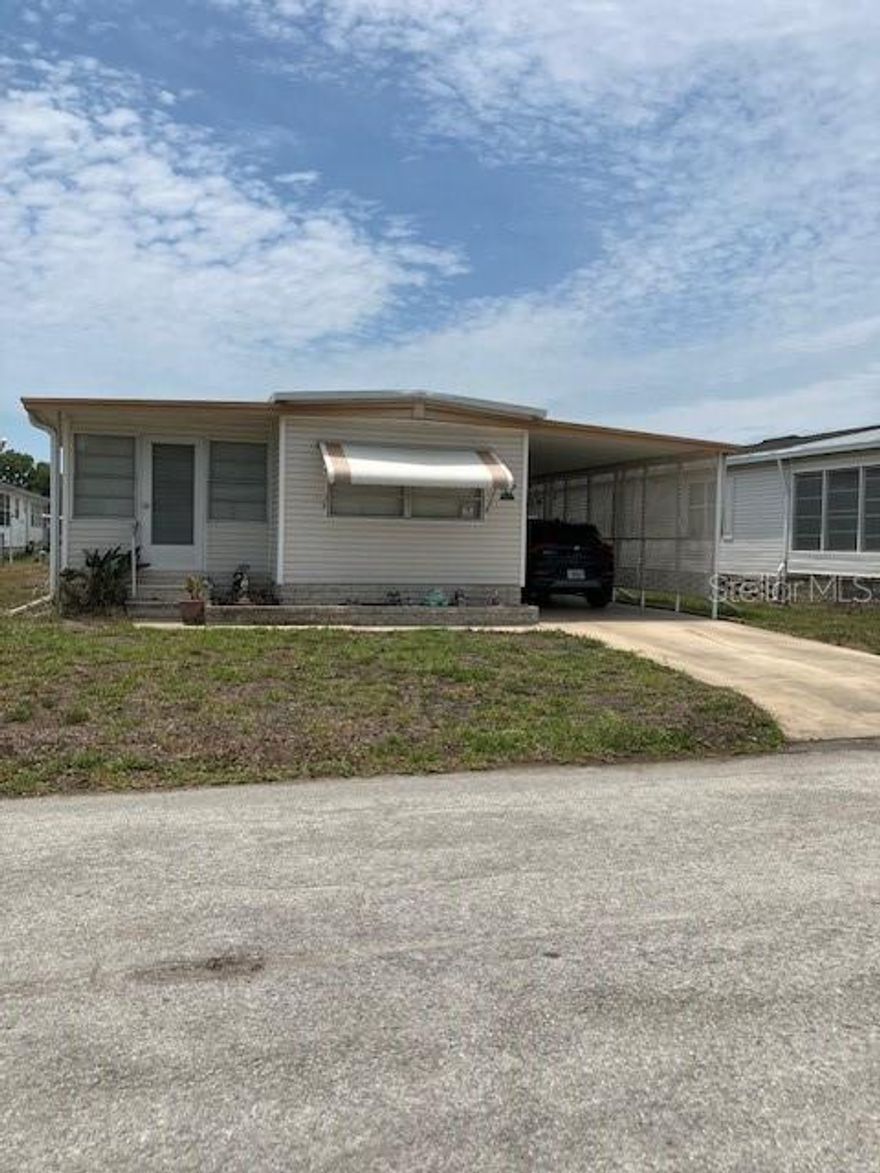 Check out this 2-bedroom, 2 baths fully furnished single wide in a 55+ community with lots of fun activities at the Clubhouse, You OWN THE LAND. Home has Vinyl flooring throughout, Open kitchen and living room, has a nicely finished porch, laundry room in shed, newer moisture barrier, irrigation system serviced by its own well, Seller presently has Barrier termite & rodent protection. Low association fee on $200 per year, bulk cable service of $171.00 quarterly, plus trash removal $68.25 quarterly. NO LEASING ALLOWED per by-laws.

All information is deemed to be accurate and for the buyer to verify. Sold As Is. Easy to show. Measurements are approx.