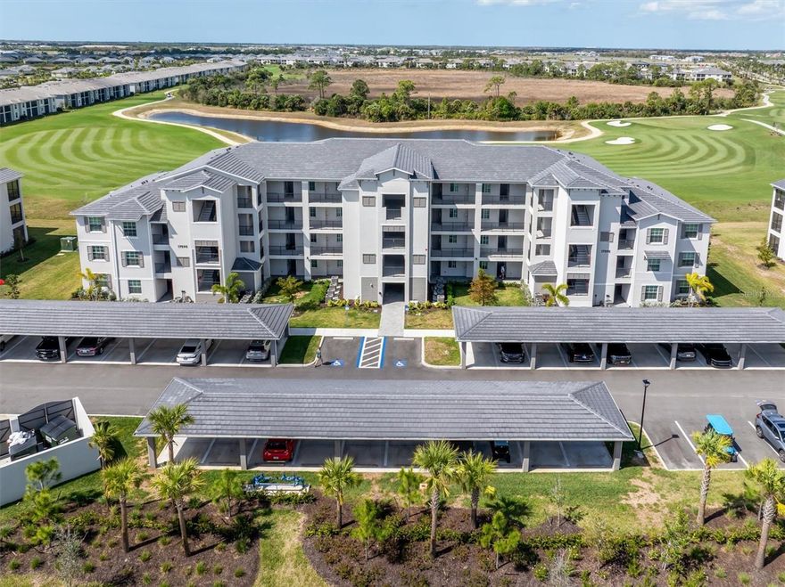 WOW! TOP FLOOR, END UNIT CONDO WITH GOLF MEMBERSHIP INCLUDED!
Experience elevated Southwest Florida living in this never-lived-in, top-floor, end-unit in Wellen Park Golf & Country Club, and yes, a full golf membership is included. One of the biggest advantages of this top-floor residence is the peace and quiet it provides, with no one living above you, creating a more private and tranquil setting. Even more exciting for buyers, LENNAR IS COMPLETELY SOLD OUT OF GOLF TERRACE CONDOS, making this a rare opportunity to purchase a brand-new unit without waiting!
The views from this home are truly spectacular. From the main living areas and lanai, you’ll enjoy an insanely BEAUTIFUL PANORAMIC VIEW overlooking the 5th and 6th holes of the golf course, with shimmering water and lush preserve creating a breathtaking backdrop. The popular Birkdale model features an open layout where the kitchen, living room, and dining area are perfectly positioned to capture these sweeping views through large windows and sliding glass doors.
Inside, the condo offers tile flooring throughout the main living areas and bathrooms, creating a clean and modern feel, while both bedrooms feature brand-new carpeting for added comfort. The spacious primary suite includes a walk-in closet and an en-suite bathroom with a tile shower and quartz countertop, offering both style and functionality. The guest bedroom is thoughtfully located near a full guest bathroom just steps away, making it ideal for visiting family and friends.
Living in Wellen Park means enjoying one of the fastest-growing master-planned communities in the country, known for its incredible lifestyle and amenities. Within Wellen Park Golf & Country Club, residents enjoy a stunning resort-style pool with a fun tiki bar, a well maintained 18-hole golf course with pro shop, tennis pro shop, tennis courts, pickleball, bocce ball, and a state-of-the-art fitness center with aerobics room, along with a dog park and active social atmosphere. A stunning clubhouse is currently under construction and anticipated to be completed in 2027.
Beyond the gates, you are just minutes from Downtown Wellen Park, featuring restaurants, shops, an 80-acre lake, scenic walking trails, and year-round events, along with easy access to Gulf beaches, boating, and everything that makes Southwest Florida such a sought-after destination. This is a rare chance to own a brand-new top-floor end unit with incredible golf views, offering the perfect blend of luxury, lifestyle, and location.