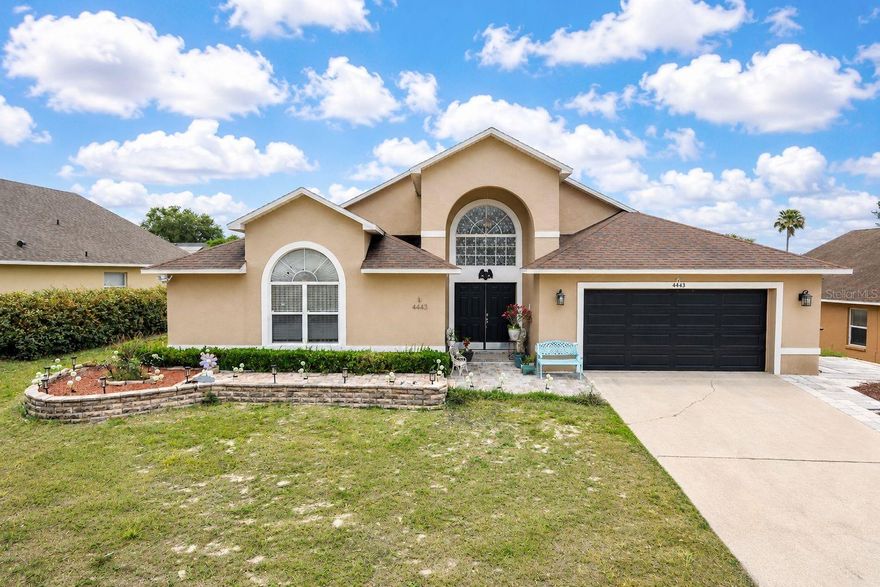 This beautiful 4-bedroom, 2-bath home offers the perfect blend of style, comfort, and the Florida lifestyle you’ve been searching for. Featuring a desirable split floor plan, this move-in-ready residence welcomes you with soaring vaulted ceilings and an abundance of natural light throughout. Elegant French doors lead to your own private backyard oasis featuring a sparkling screened-in pool, freshly sealed pool deck, newly re-screened enclosure, and a separate paved BBQ area that is perfect for entertaining, relaxing, and enjoying Florida living year-round. A newer vinyl privacy fence provides added beauty and seclusion, creating the ideal outdoor retreat.
Inside, enjoy laminate flooring and ceramic tile throughout with absolutely no carpet. The modern eat-in kitchen is designed to impress with   bright cabinetry, granite counter-tops, a stylish back-splash, spacious pantry, and over-sized windows and French doors that showcase serene pool views while filling the space with natural light. All appliances convey.
The spacious owner’s suite is privately positioned at the front of the home and features a spa-inspired bathroom complete with a garden tub, dual vanities, makeup station, private water closet, and separate shower. Additional updates include recently replaced window screens, a newly re-screened pool enclosure, newer vinyl fencing, roof replaced in 2016.  Low HOA.
Conveniently located just 20 minutes from Downtown Orlando and Historic Downtown Winter Garden, 15 minutes from West Oaks Mall and Theater, and only 30 minutes from Disney, this exceptional home delivers the perfect combination of comfort, convenience, and Florida living.