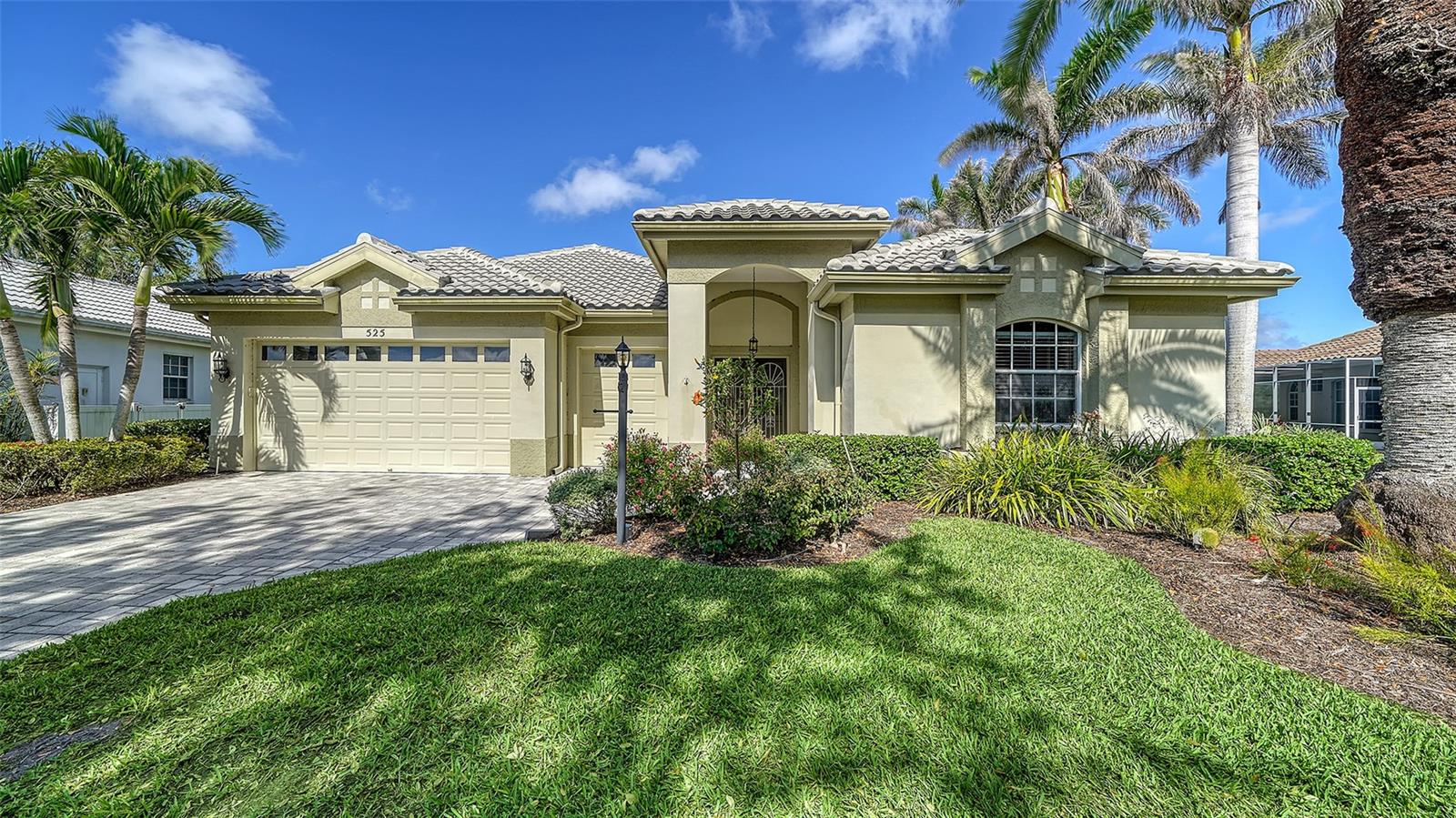 Don’t miss this fantastic opportunity in The Venice Golf and Country Club! This spacious 3 bedroom, 3 ½ bath courtyard home has 2218 square feet of living space, a heated pool and golf cart garage. As a bonus for a golfer, it comes with the OPPORTUNITY TO JOIN IMMEDIATELY AS A GOLF MEMBER and avoid the waitlist. Enter from the courtyard into the spacious living and dining room. The large kitchen with granite countertops, breakfast bar, pantry and center island is the heart of the home. The sunny dinette and adjacent lanai have a fabulous view of the 11th green. The private master bedroom has a large walk-in closet and en-suite bath with dual vanities, and walk-in shower. The 2nd bedroom has sliding doors to the courtyard and a private bath which could also be used as a Den. The private casita is the 3rd bedroom (or Den) and bath is perfect when entertaing out-of-town guests. There is a very large laundry room providing additional storage space. Among the many improvements are roof replacement (2017), solar panels added to heat the pool (2017), pool cage (2020), and the A/C was replaced in 2020. VGCC is a welcoming community of 589 homes. Enjoy both casual and formal dining in the newly renovated Clubhouse. Meet and make new friends in the bar with a large outdoor terrace, or on cooler evenings enjoy a beverage by the fire pit. There are a wide variety of activities in addition to golf including tennis, bocce, bridge, mah-jongg, the “U” with cultural presentations, wine club, special club events, and more. Take a class or work out in the Wellness Center with state-of-the-art equipment or take one of a variety of fitness classes. VGCC, with its 26 ponds and 13 natural preserves, is an Audubon Geo-Certified community. This is immediately apparent when you enter through the main gate with its canopy of oak trees and drive down the tree lined and curved streets. VGCC is just 5 miles from the quaint town of Venice and just 20 miles south of Sarasota. MEMBERSHIP IS MANDATORY. Choose between Golf Membership or Club Membership.