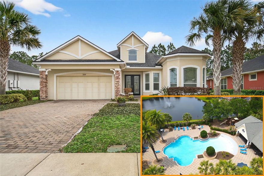 EXQUISITE 3 Bedroom w Flex Room w Office 2 Bathroom home for sale in the sought after Chelsea Place GATED COMMUNITY, right in the heart of Ormond Beach. Feel the luxury on entry to this customized ICI Hampshire Model, as you are greeted by the coffered ceiling foyer and custom in wall book case. The spacious living room features tray ceiling and recessed lighting. The large, eat in kitchen offers stainless appliances w wine cooler, plenty of cabinetry w slide outs and beautiful granite counter space. Just off the kitchen you will find a second kitchenette prep area with its own compact appliances. The flex room features access to a custom glass wall office space. The primary suite features tray ceiling, spacious Bath with walk in shower, jet tub, double vanities, and spacious walk in closet w built in cabinetry. Other upgrades include sun tunnels, hybrid water heater, tile in bedrooms, wood flooring in main areas. Enjoy relaxing in the huge screened lanai in a very private back yard. Community amenities include LAWN CARE, HUGE COMMUNITY POOL w Club House, Gated Access and more! Central location situates this home a QUICK DRIVE to the LOCAL BEACH and the Intracoastal Waterway. MAKE YOUR OFFER TODAY!