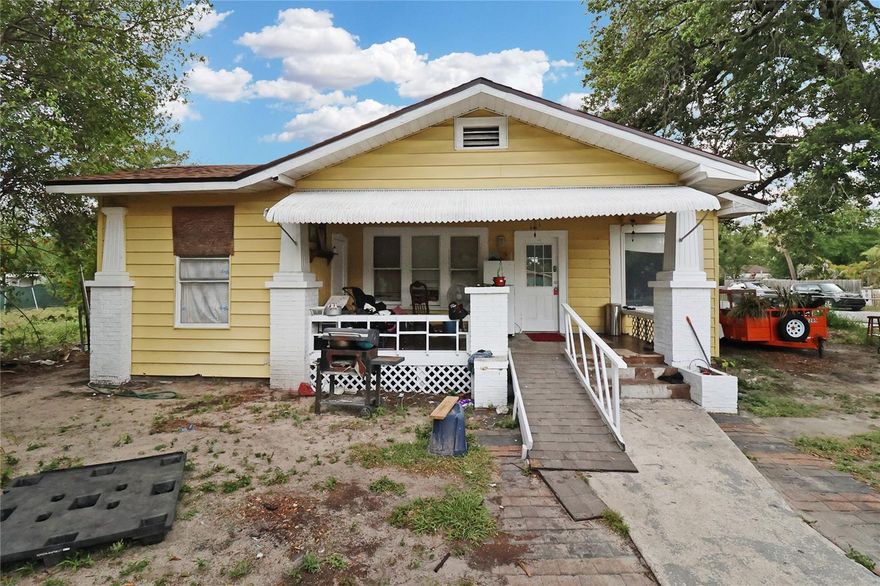 Back on the market due to no fault of the seller! Their loss is your opportunity! HIGHEST AND BEST DUE BY SUNDAY 11/19 AT 12 NOON. Incredible Investment Opportunity in Tampa, FL. Dual Income Streams with Future Upside Potential! This exceptional property presents a unique and lucrative opportunity tailored for astute investors. The property showcases an ideal setup for maximizing returns through an in-law suite or a strategic house hack. The front house, a 3-bedroom, 2-bathroom bungalow spanning approximately 1,377 square feet, is just the beginning. Complementing it is a separate back house with 2 bedrooms and 1 bathroom, spanning around 750 square feet. This back house is perfectly positioned for an in-law suite or generating supplementary rental income. With some renovation, this property is the perfect rental or flip! Market rents for these units are estimated at $1,550 per month for the front house and $1,150 per month for the back house. Potential to yield a combined monthly income of $2,700! Projected on proforma rents, this property boasts an impressive 7.5% Capitalization Rate (CAP rate), highlighting the strong return on investment. Beyond the existing income, there's the advantage of future equity growth, courtesy of the generous corner lot on which the property sits. Each unit offers its residents private backyard spaces, allowing for outdoor relaxation and enjoyment. An added bonus is the separate garage, providing invaluable storage space. Notable updates include a recently replaced roof for the main home, ensuring long-term durability. The roof of the mother-in-law suite is approximately 4 years old, and both units benefit from HVAC systems of similar vintage. Strategically situated, this property offers easy access to the vibrant array of amenities and attractions that Tampa Bay is renowned for. Its proximity to I-275 ensures seamless commuting and convenient exploration of the surrounding area. Seize this outstanding investment prospect before it's too late. Schedule a viewing now to secure your position in the dynamic and thriving Tampa, FL real estate market! Your financial success starts here.