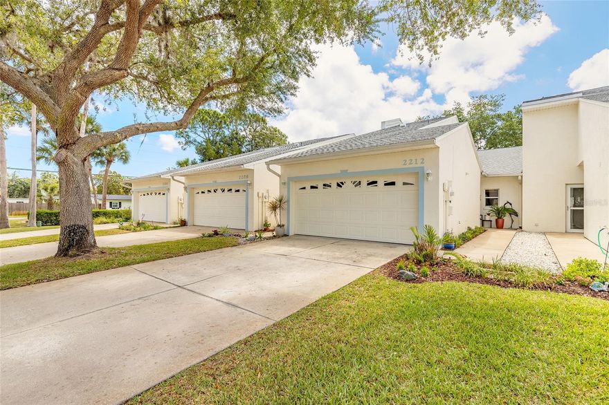 Enjoy the Florida lifestyle in this bright, open townhome just minutes from New Smyrna’s renowned beaches and close to shops and restaurants. Located in the popular Hidden Pines community, this home features 2 bedrooms, 2 baths plus a versatile bonus/flex room, vaulted ceilings with skylights, and an open floor plan that invites natural light throughout.

Convenient full two-car garage and low-maintenance living — HOA covers lawn & irrigation, exterior maintenance (including roof replacement), building insurance and termite bond. Hidden Pines amenities include a large pool with spa, clubhouse with kitchen and poolside patio, and lighted tennis/pickleball courts.

Perfect as a full-time residence, seasonal retreat, or investment — come see this charming New Smyrna Beach townhome and experience coastal living at its best.