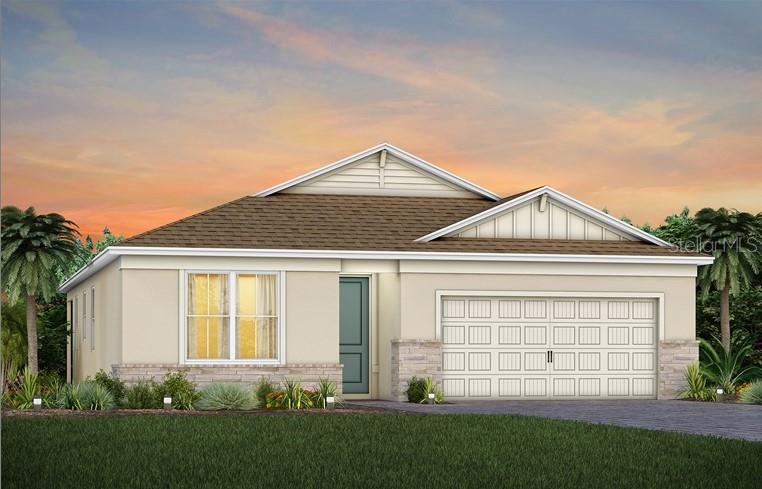Under Construction. Uncover the pinnacle of golfing luxury and coastal lifestyle at Waterstone at Halifax Plantation. This new construction community in Ormond Beach, FL offers single-family homes crafted by Pulte Homes, boasting a variety of exquisite designs. Personalize your new home to reflect your unique style and needs. Located 1 mile off of I-95 and minutes from pristine beaches, embark on a journey where luxury meets tranquility.
Welcome to your dream home – the Highgate by Pulte. This stunning new construction features 4 spacious bedrooms, 2 luxurious bathrooms, and a 2-car garage. With its open-concept design, the kitchen, café, and gathering room seamlessly flow together, leading to a serene, extended covered lanai perfect for entertaining or relaxing in privacy. The chef-inspired kitchen is equipped with Whirlpool stainless steel appliances, a convenient walk-in pantry, and a large center island ideal for meal prep and socializing. It’s complemented by elegant Dana White cabinetry, Lagoon quartz countertops, with a single-bowl sink for added luxury. The private Owner’s Suite includes a large walk-in closet and a spa-like en suite bathroom featuring dual sinks set on a quartz-topped vanity, a private water closet, and a spacious frameless glass-door walk-in shower with a built-in bench. Three additional bedrooms, a second bathroom, and a well-appointed laundry room are thoughtfully positioned at the front of the home, ensuring ample privacy and space for the whole family. This expansive home is filled with professionally curated design selections, including Coastal exterior finishes. Inside, enjoy upgraded 8' Cheyenne interior doors, and throughout the house there are stylish ceramic tile accented. For added convenience and peace of mind, the home includes smart doorbell and thermostat technology, security camera pre-wiring, and a host of modern amenities to fit your lifestyle. This expansive Highgate home offers the perfect balance of comfort, style, and functionality – schedule your tour today!