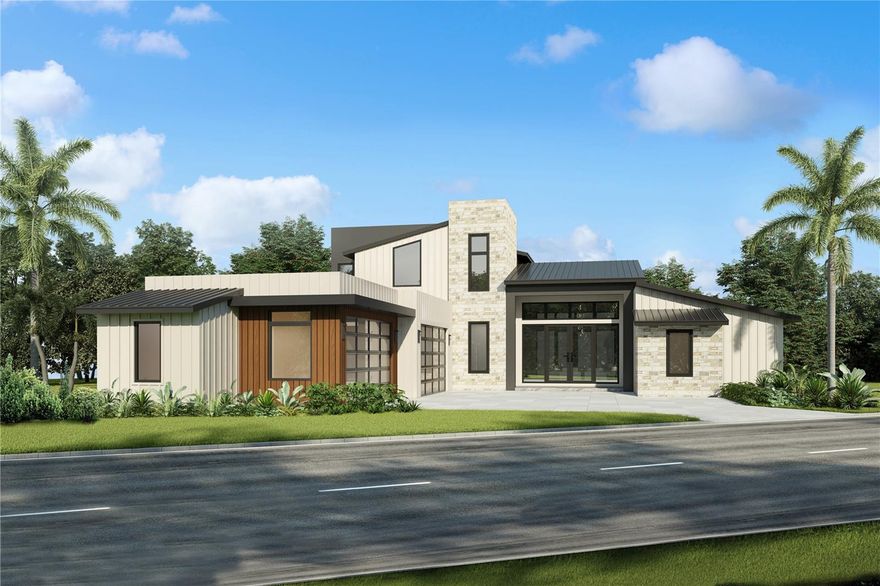 Pre-Construction. To be built. Live. Life. Lakefront. A rare and compelling expression of newly constructed lakefront luxury awaits on the shores of Lake Markham, where architectural brilliance meets effortless beauty of waterfront living. Expertly envisioned to maximize views and lifestyle, this extraordinary residence showcases a striking exterior clad in a curated blend of rich, luxurious materials, setting the tone for refinement that unfolds within. Spanning more than 4,700 square feet of living space and 6,600 square feet under roof, the open concept design is defined by grand yet inviting spaces, where walls of glass frame panoramic lake vistas and flood the interiors with natural light. The great room, dining space and chef’s kitchen flow seamlessly together, each oriented to capture the shimmering water beyond. Designed for elevated entertaining, the expansive lanai introduces a fully appointed summer kitchen, resort-style pool and sweeping lake backdrop, an idyllic setting for sunset gatherings and elegant outdoor soirées. Days begin on the water and end in serenity, launch your boat from your private dock for a morning cruise or an afternoon of watersports along Lake Markham’s scenic chain of lakes, returning home just near your door. The owner’s suite is a sanctuary unto itself, privately positioned to overlook the pool and lake, complemented by a spa-inspired bath and expansive walk in wardrobes. The main level is further enhanced by a private office, mudroom, secondary bedroom suite and thoughtfully designed living spaces. Upstairs, additional bedroom suites, a loft retreat, and flexible gathering areas provide comfort and versatility for family and guests alike. With building plans submission ready, the path to completion is significantly accelerated. For those seeking a more bespoke vision, full custom design opportunities remain available. With no HOA restrictions, the freedom to create a legacy estate is without limitation. Ideally near boutique shopping, fine dining, championship golf, private clubs, premier medical facilities and miles of picturesque trails, this remarkable offering pairs tranquil lakefront seclusion with everyday convenience. This is more than a home, it is a newly built waterfront lifestyle of distinction on sought-after Lake Markham.
