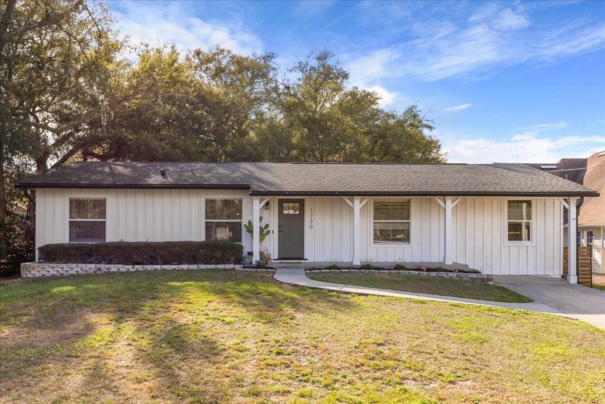 Expect to be impressed with this fantastic renovation in the highly desirable Myrtle Lake Hills in Longwood. Completely transformed in 2023 with every detail accounted for. This modern layout provides incredible function with a 3-way split bedroom plan and generous open living space. Situated on a large shady lot, there is plenty of room to grow and expand the footprint. Warm wood floors invite you into this stylish space, perfect for entertaining. Light and bright and clean lined the design is timeless and ready for you to make it your own. Kitchen overlooks back yard and features shaker style white cabinets, a large working island with bar seating, quartz counters with subway tile backsplash & stainless appliances with a WOLF range. Primary suite has double doors inviting you and doors out to patio, with large walk in closet and beautiful bathroom retreat with double sinks and walk in shower with seamless glass. One bedroom is off on its own and currently used as an office and other 2 bedrooms enjoy a separate wing with a shared renovated bath. Kitchen opens to covered screened porch and then out to back yard with is spacious and shady. Shed in the back provides terrific storage. All major systems updated roof (2018), HVAC & Ducts (2023), Replumbed (2023) Electrical Panel (2023). This one is turnkey and move in ready. So close to all that Longwood offers. This charming home won’t last long, come see for yourself.