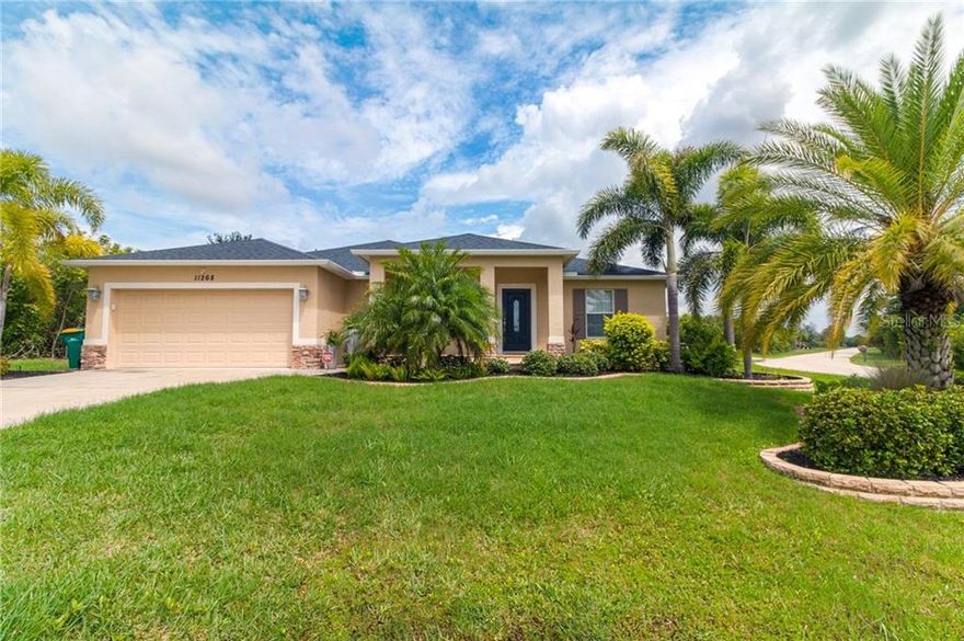 This stunning home provides the perfect backdrop for your next vacation to beautiful Englewood, FL. Follow the sunshine & salty air & arrive at a destination that is meticulously maintained both inside & out. Modern facade & front sitting area welcome you to your home away from home. Natural light flows through the glass plated door & enhances this well appointed floor plan. An entertainer's delight. Whether you are cooking for one or ten, the chef in the group is certain to appreciate this fully upgraded, open concept kitchen stocked with all the needed conveniences. Start the day brewing coffee in the Keurig & end the day sharing a bottle of chilled Pinot from your wine fridge. Kitchen is the hub of the home as your guests gather around the dining room table with seating for ten or casually chatting at the breakfast bar. Open the sliders & the party extends outdoors. Gorgeous, paved lanai with space for those who love to soak up the rays & those who prefer the shade. Heated,salt water pool. After a hard day of play, settle into the master suite for a peaceful slumber in the king sized bed. Master split from guest bedrooms for privacy & seclusion. First guest bedroom features queen sized accommodations and bedroom three offers two, single beds. Grab the cooler & chairs from the garage & it is just a 7 mile drive to beautiful white sand beaches of the Gulf. Unique shopping & dining experiences about. A place where memories are made.Contact for available rental dates. Call for availability.