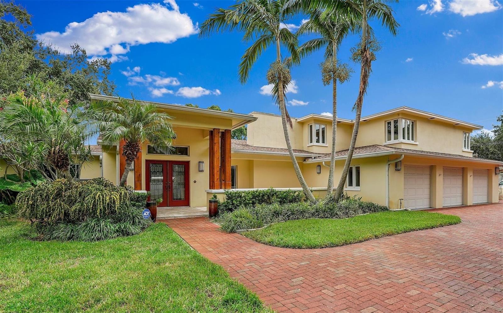 Welcome to an exquisite residence situated on a .43 acre lot, located in the premier neighborhood of Bahama Shores. Upon entering, you'll find a seamless blend of timeless elegance and contemporary conveniences. The home's open layout is well-suited for both intimate gatherings and larger-scale entertaining. Ample windows flood the interior with natural light, accentuating the exquisite details and luxurious finishes throughout. The generously proportioned kitchen is a chef's paradise; equipped with premium appliances and extensive counter space, making it ideal for cook enthusiasts. With four spacious bedrooms and four meticulously designed bathrooms, the home ensures optimal comfort and style. The impressive game room is complete with a custom bar area, serving as the ultimate entertainment space! Outside, the living area is truly remarkable. A back patio with a retractable screen offers a seamless transition between indoor and outdoor living, while a fully equipped outdoor kitchen sets the stage for alfresco dining and entertaining. The exterior of the home is equally captivating, boasting a brand-new roof, a comprehensive paid off solar system, and a full home generator to enhance sustainability and peace of mind. The expansive three-car garage provides abundant space for vehicles and storage. This exceptional property in Bahama Shores is a rare gem, effortlessly combining luxury, convenience, and enduring charm.